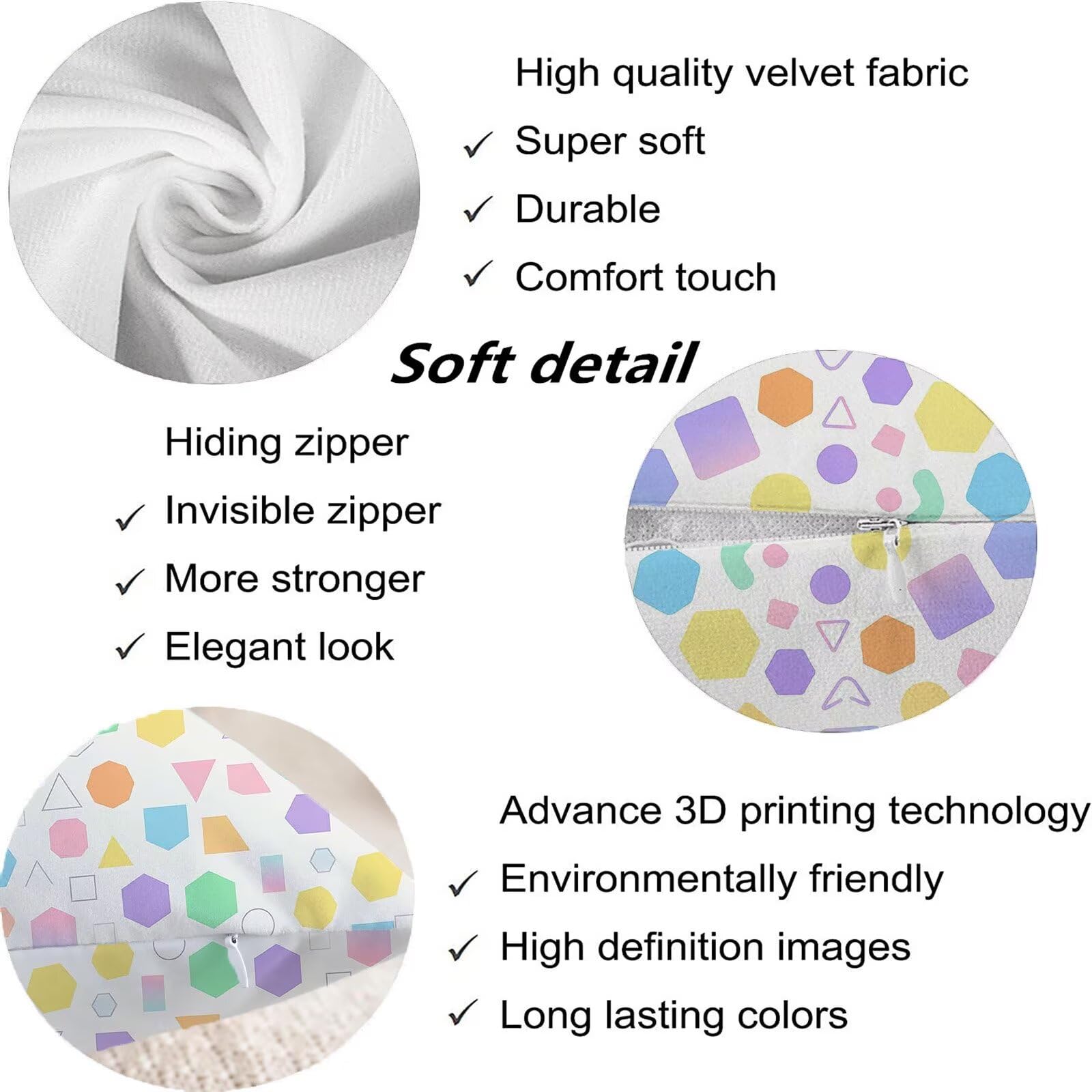 Tinta Unita Federe Cuscini Divano 55x55cm, Cuscini da Esterno, Cod-36 | Velour Copricuscini Decorativi Letto Arredo, per Letto, Soggiorno, Giardino, Esterno, Casa Decorazione Set di 4 Geometria