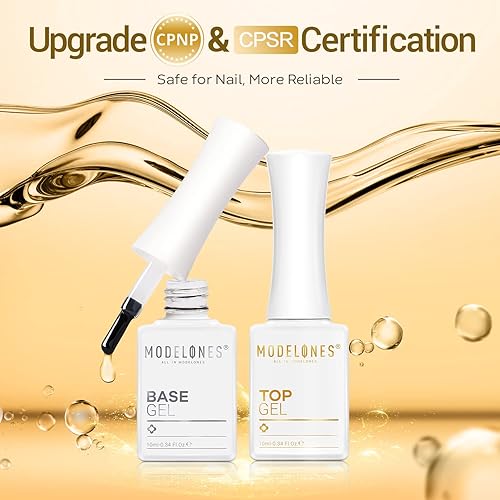 Miniatura 4 de modelones Kit de gel de pegamento de uñas 4 en 1 y preparación de uñas de gel deshidratante, juego de capa superior y base de gel que no se limpia