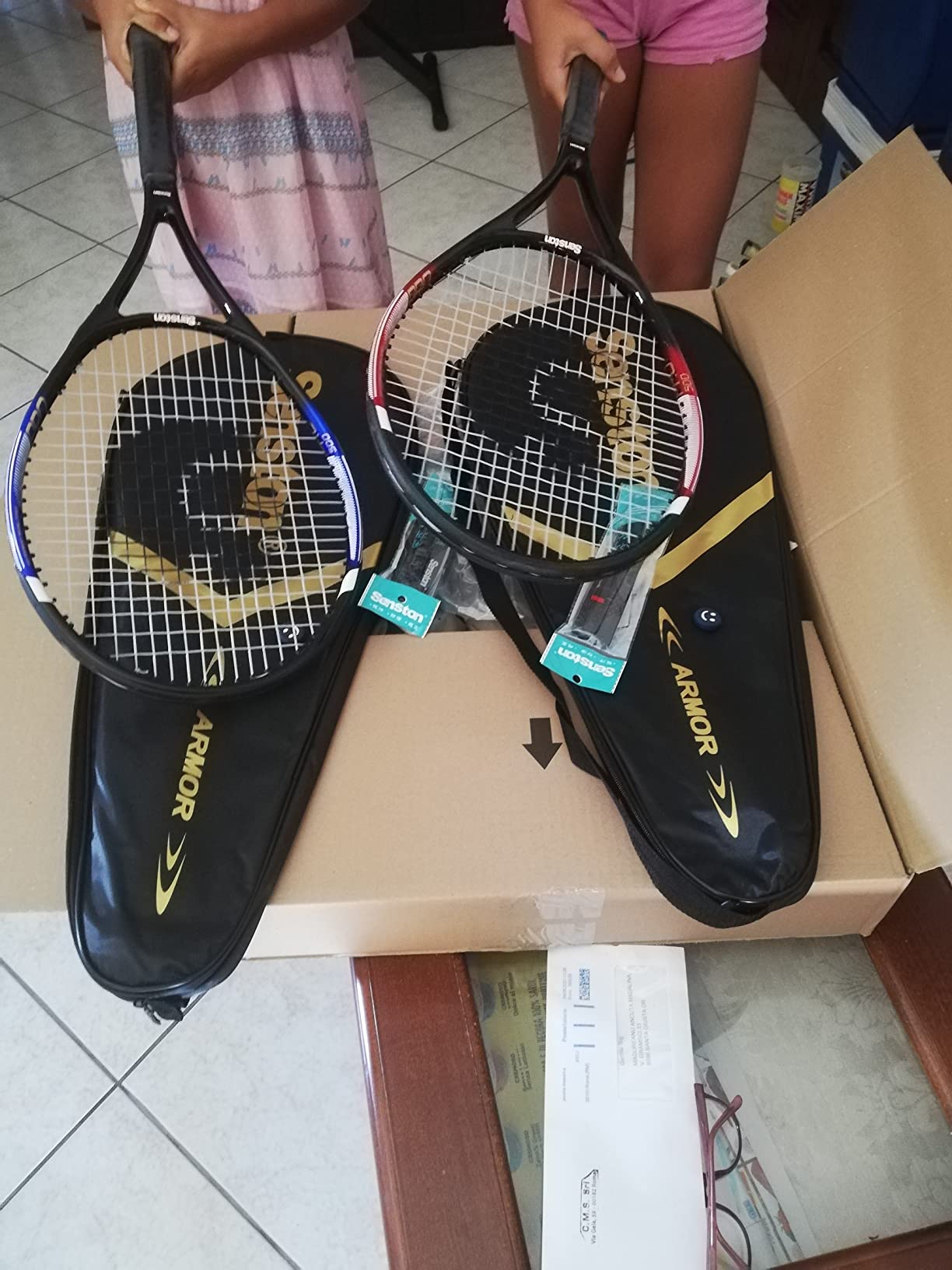 Set Racchette Da Tennis Senston - 2 Racchette 27", Borsa, Grip, Smorzatori, Per Principianti