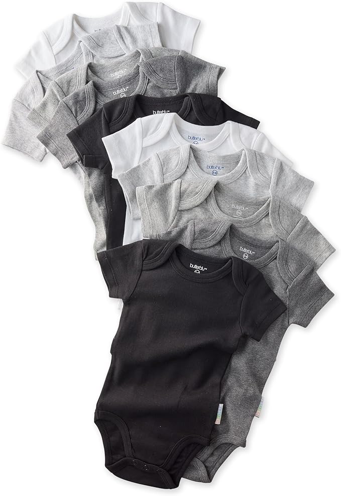 unisex-baby Avery 10-pack Short Sleeve Bodysuits​ 100% Organic Cotton for Baby Boys​ & Girls
