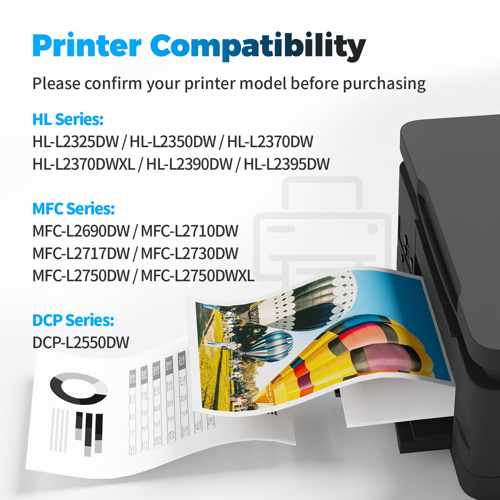 Kompatybilny toner TN760 do drukarki Brother Zamiennik dla Brother TN760 TN 760 TN730 TN 730 Toner TN-730/TN-760 dla MFC-L2710DW HL-L2350DW HL-L2370DWXL MFC-L2750DW DCP-L2550DW HL-L2395DW