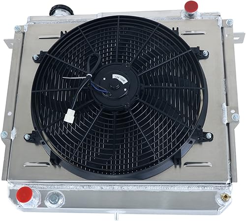 Miniatura 5 de Radiador para Jeep Cherokee Comanche Wagoneer 1984-1997 2.1L 2.5L 2.8L V6, radiador de aluminio de 3 filas + cubierta/ventilador + kit de relé