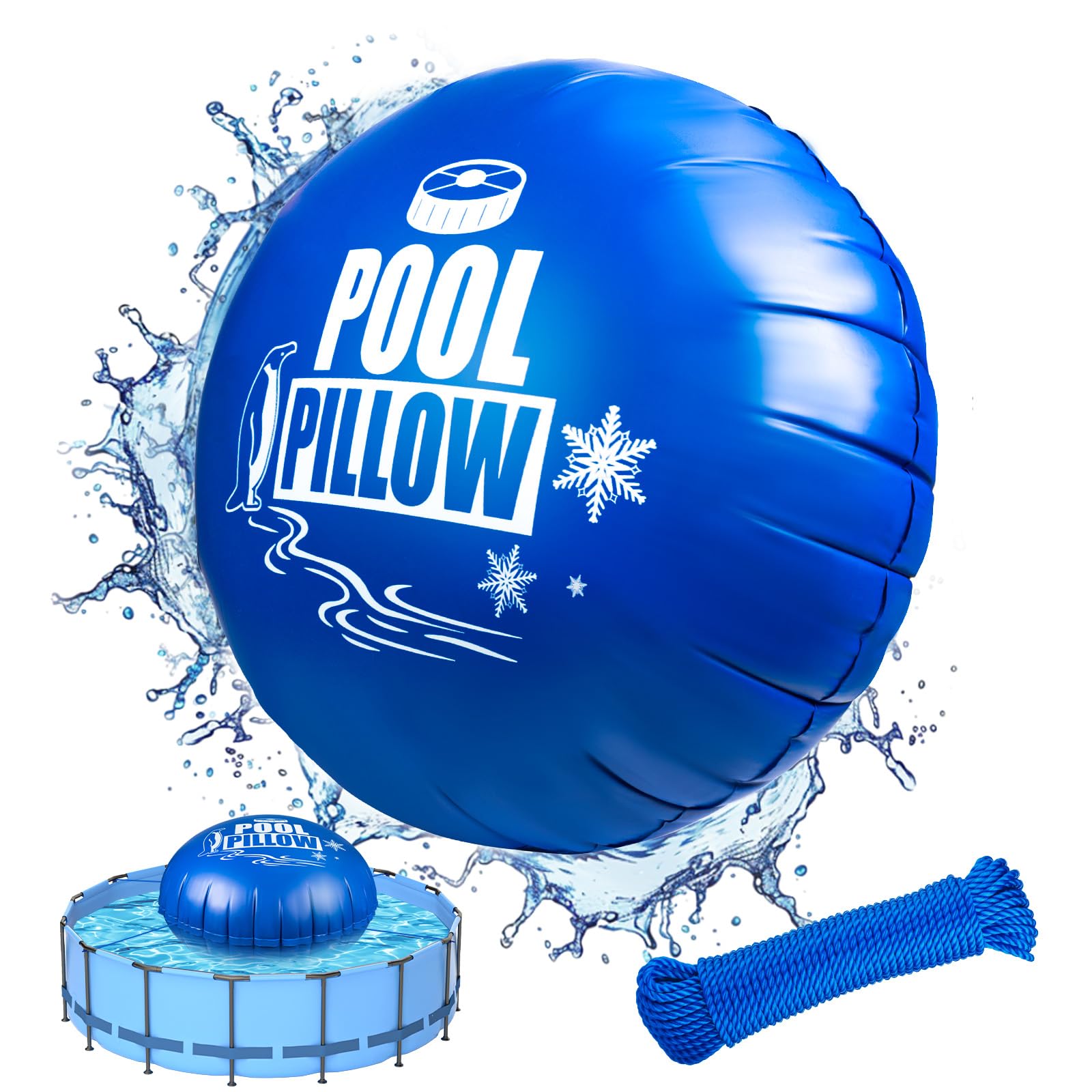 Coussin Piscine Hivernage Gonflable 1,8m XL, Coussin Gonflable Piscine pour Hivernage de Piscines, Accessoire de Protection de Piscine, Idéal pour Hivernage de Piscines