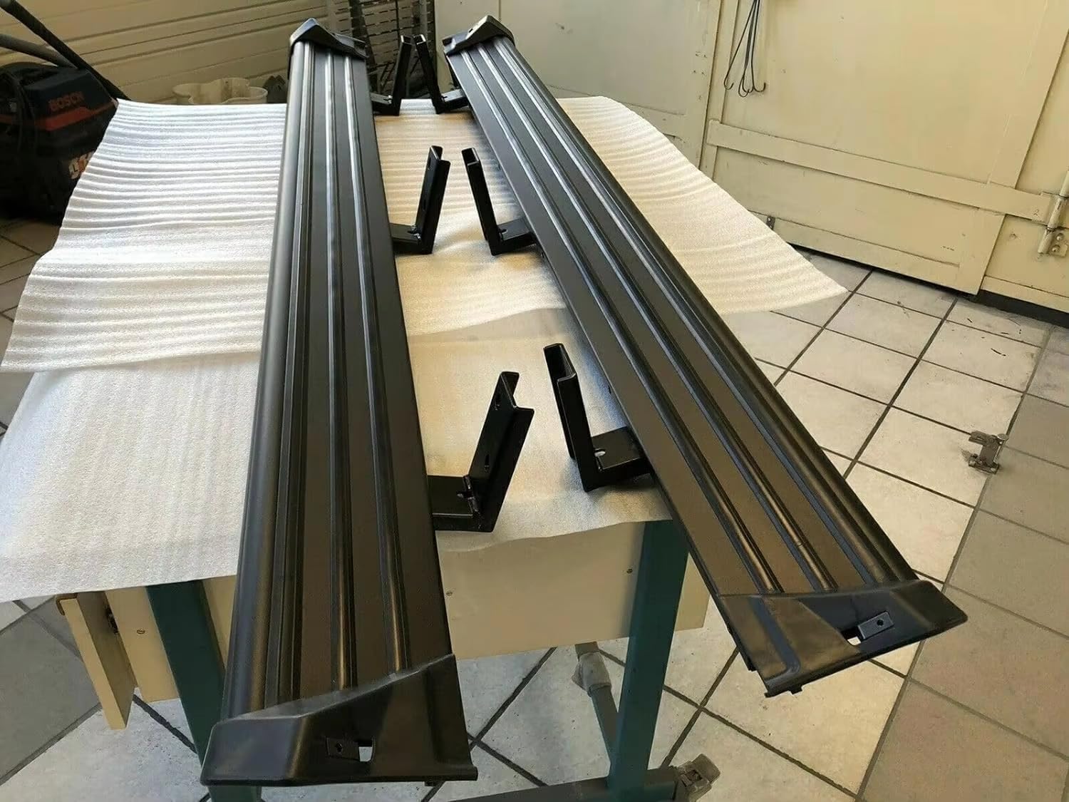 2 Stück, passend für W463 G-Klasse Trittbretter, Seitenstufen, Nerf Bar, schwarz, 2001–2018