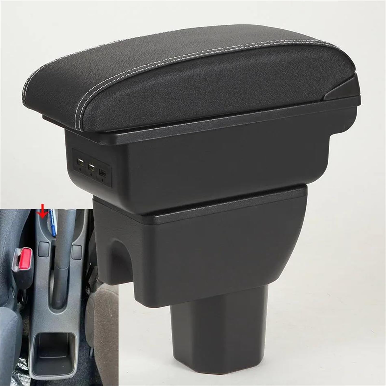 Accoudoirs Voiture Organiseur Console Centrale Double Couche Boîte Rangement Pour Suzuki Pour Accessoires Remplacement Pour Splash(Type F)