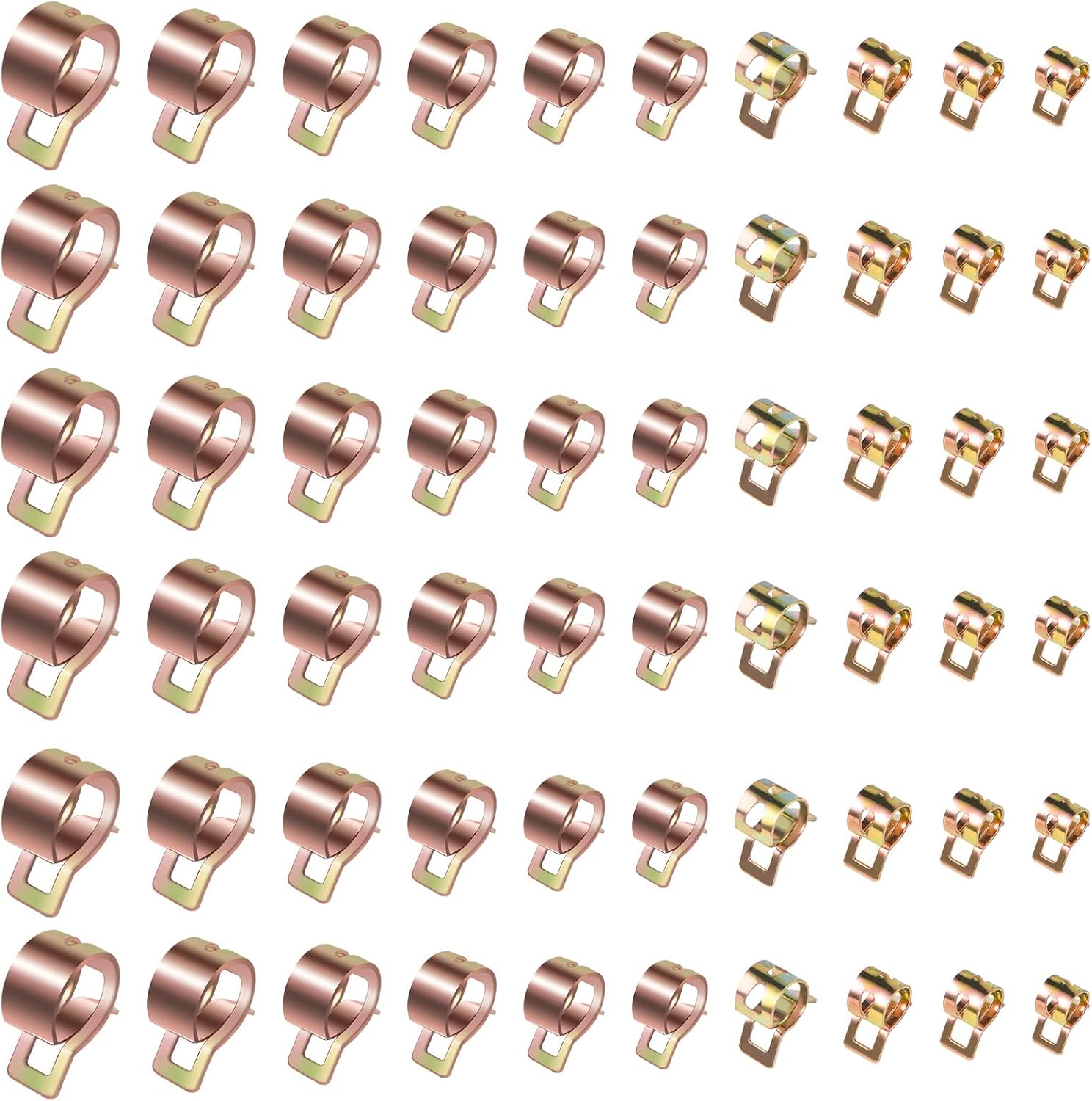 100 Pcs Spring Band Type Clamps Vacuum Fuel Hoses Line, Pipe Tube Clamp