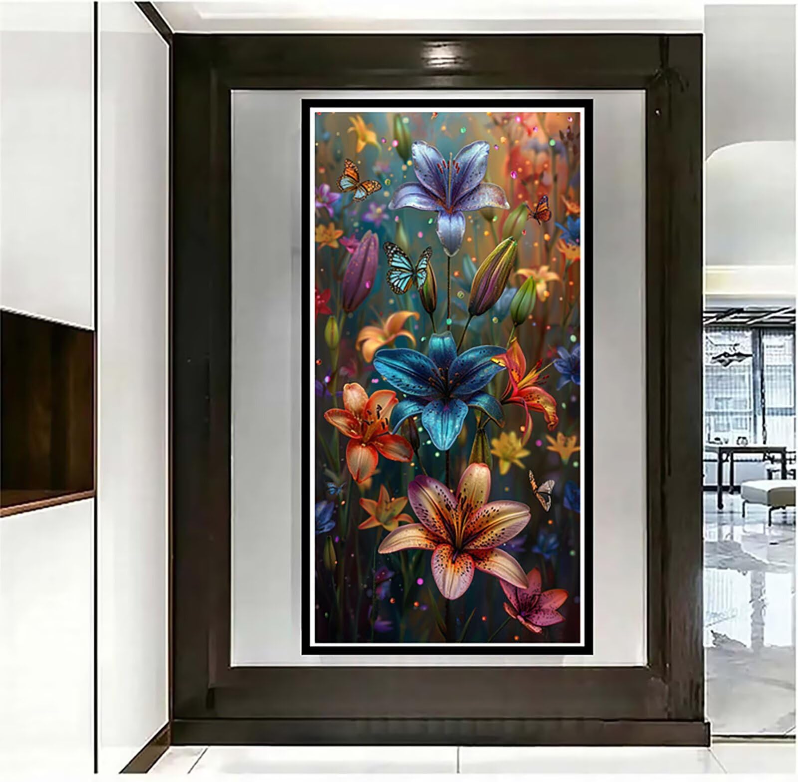 Dipingere con i Numeri Adulti Farfalla, Dipingere con i Numeri Pianta, Fai da te Paint by Numbers per Principianti, Hobby Creativi Adulti, Painting by Numbers per Decorazioni Casa 70x140cm 6-8998