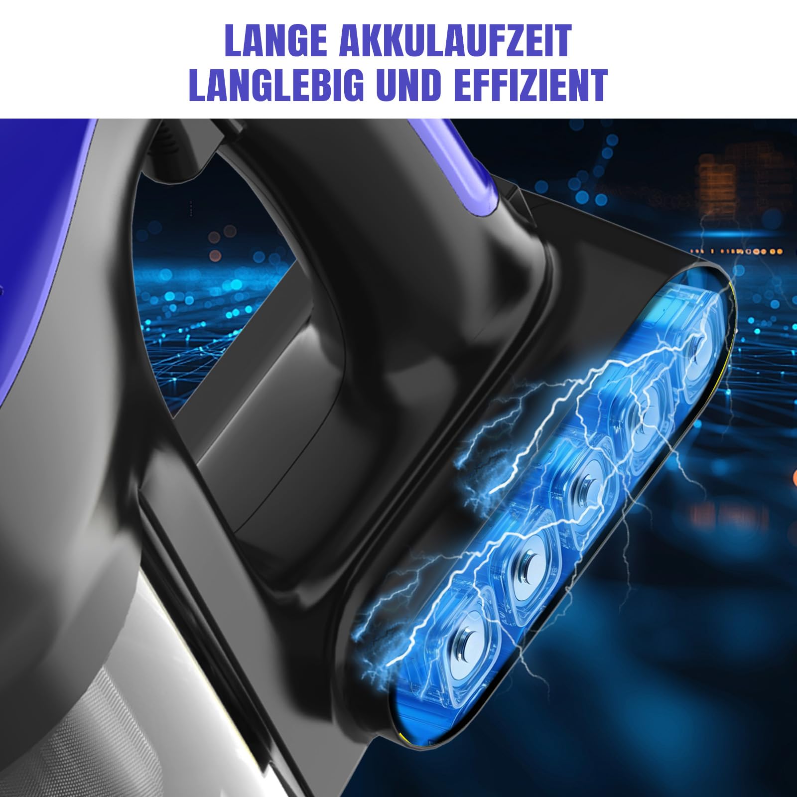 Aspiradora inalámbrica con batería, 140 W/40 KPa, aspiradora con batería, aspiradora eléctrica, escoba con luces LED y estación de carga, aspiradora inalámbrica ligera para suelos duros, alfombras