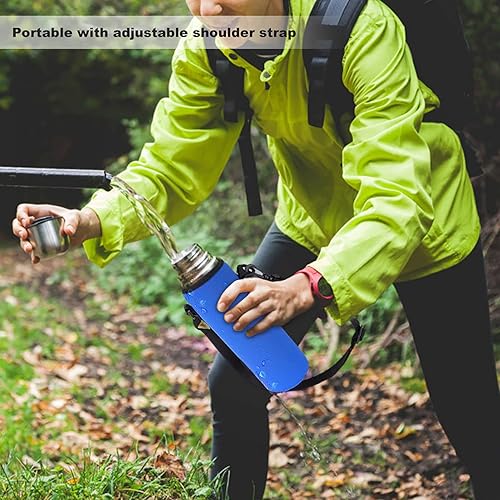 Miniatura 5 de Alomejor Botella de agua de neopreno con correa, cubierta aislada para botellas de agua de 33.8 fl oz para bebidas calientes o frías