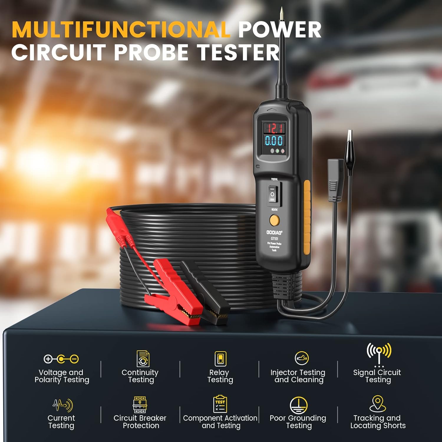 GODIAG GT101 Power Circuit Probe Tester Auto Short Circuit Relay Fuse