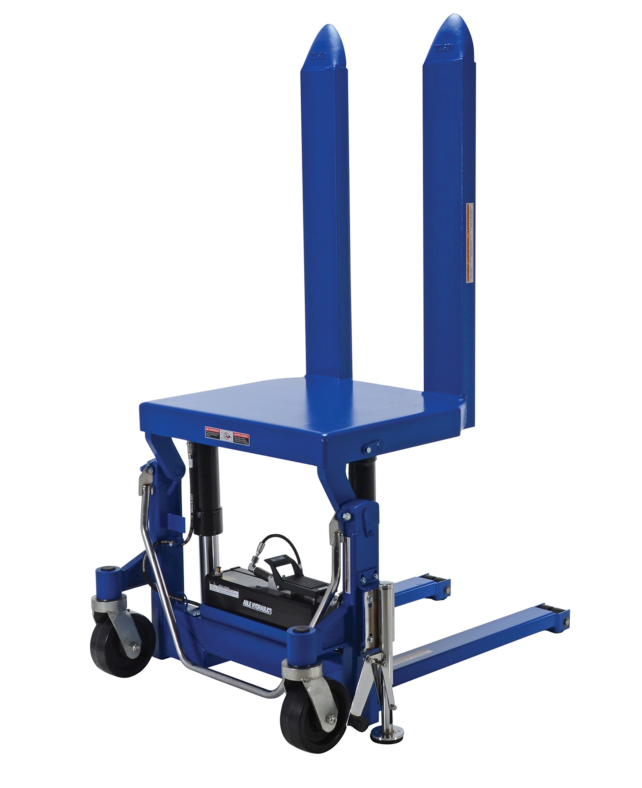 Vestil EHLTD-4848-2-70 Double Leg Scissor Lift Table, Push-Button Hand Control, 2000 lb Capacity, 48