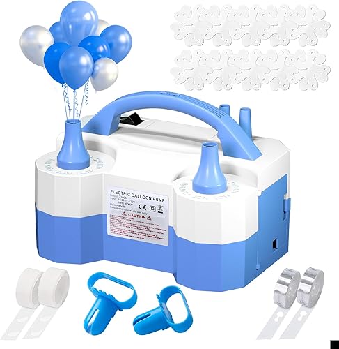 Miniatura 10 de Balloon Pump Electric Party Decorations - Electric Balloon Pump for Balloon Arch Kit, Portable Dual Nozzle Balloon Inflator Verde,Azul,Rosa,Rosa