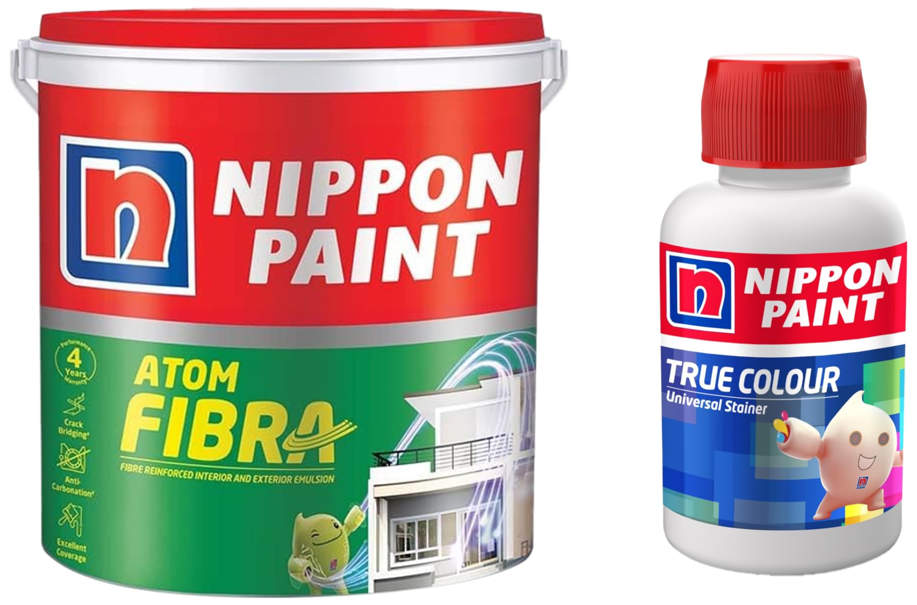 Nippon Paint プロV1 ホワイト 4kg ウルトラ#20ハードナー Nippon Paint Durafresh Solo Exterior Emulsion Paint (White, 20L) +