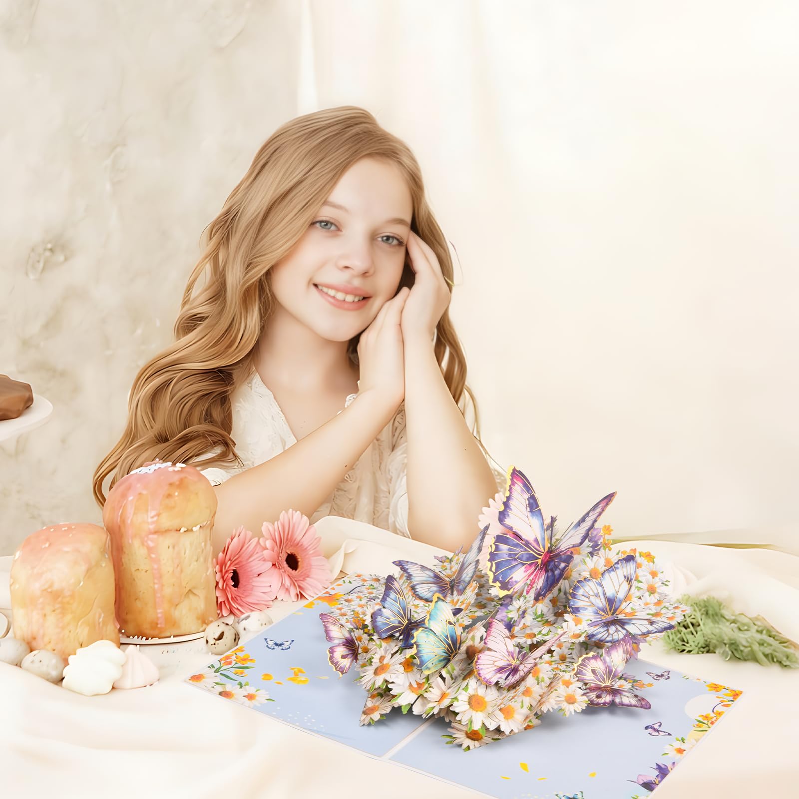 Cartes de vœux pop-up 3D pour femme – Cadeau attentionné pour maman, épouse, petite amie, sœur, fille, amie | Pour anniversaire, remerciement, Saint-Valentin, Noël, fête des mères « Thinking of You