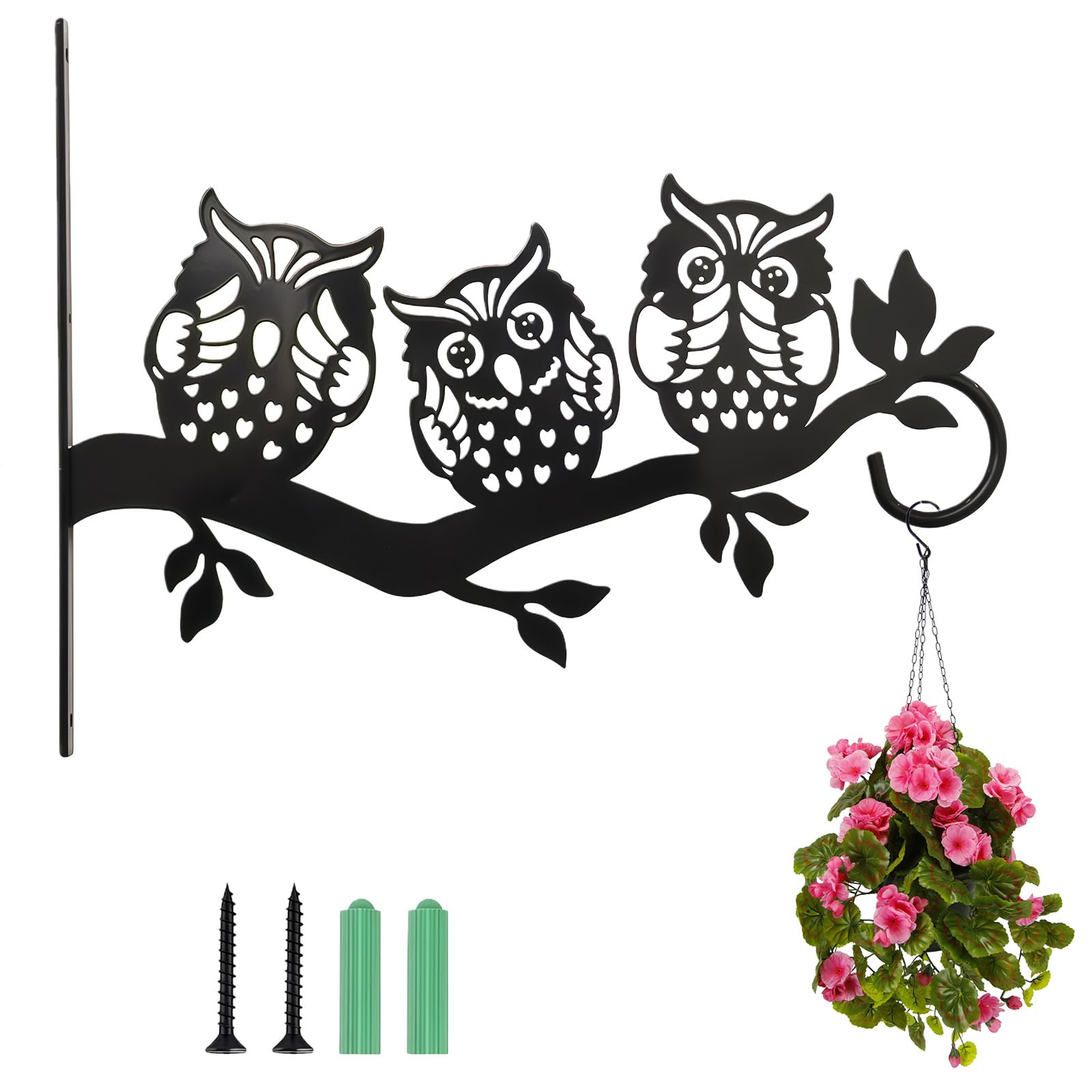 AWSOLAR Metal Blumenampel Halterung, Robuste Wandhaken Blumenampel