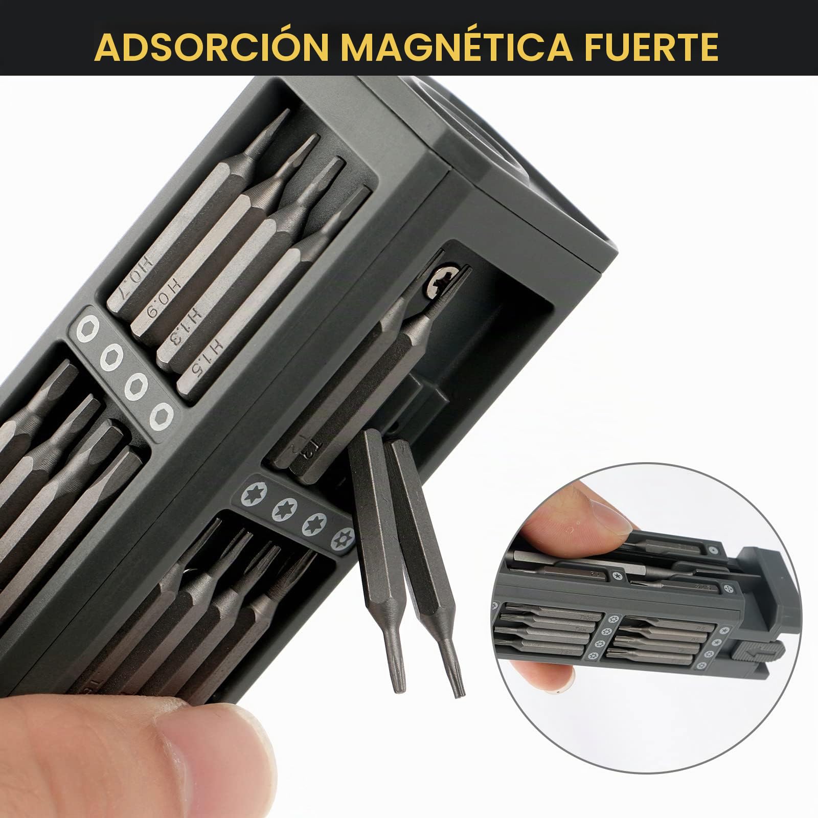 Juego de minidestornilladores de precisión, 46 en 1, puntas de destornillador, multifunción, kit de herramientas de reparación para electrónica, ordenador, gafas, teléfono, reloj