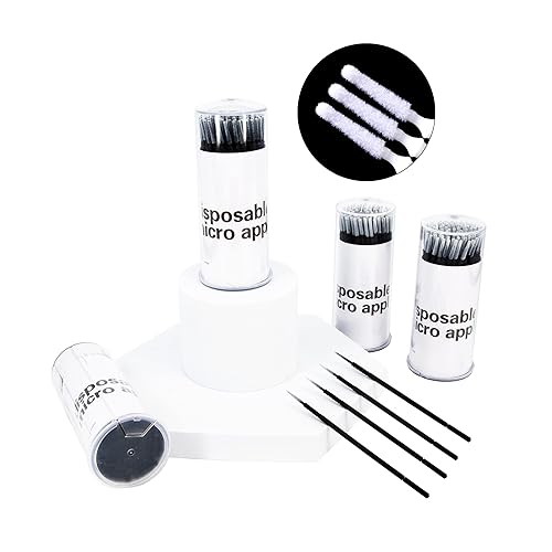 i-Laesh 400 brochas microaplicadoras desechables para extensiones de pestañas, hisopos de algodón, maquillaje, cuidado oral y personal, mini