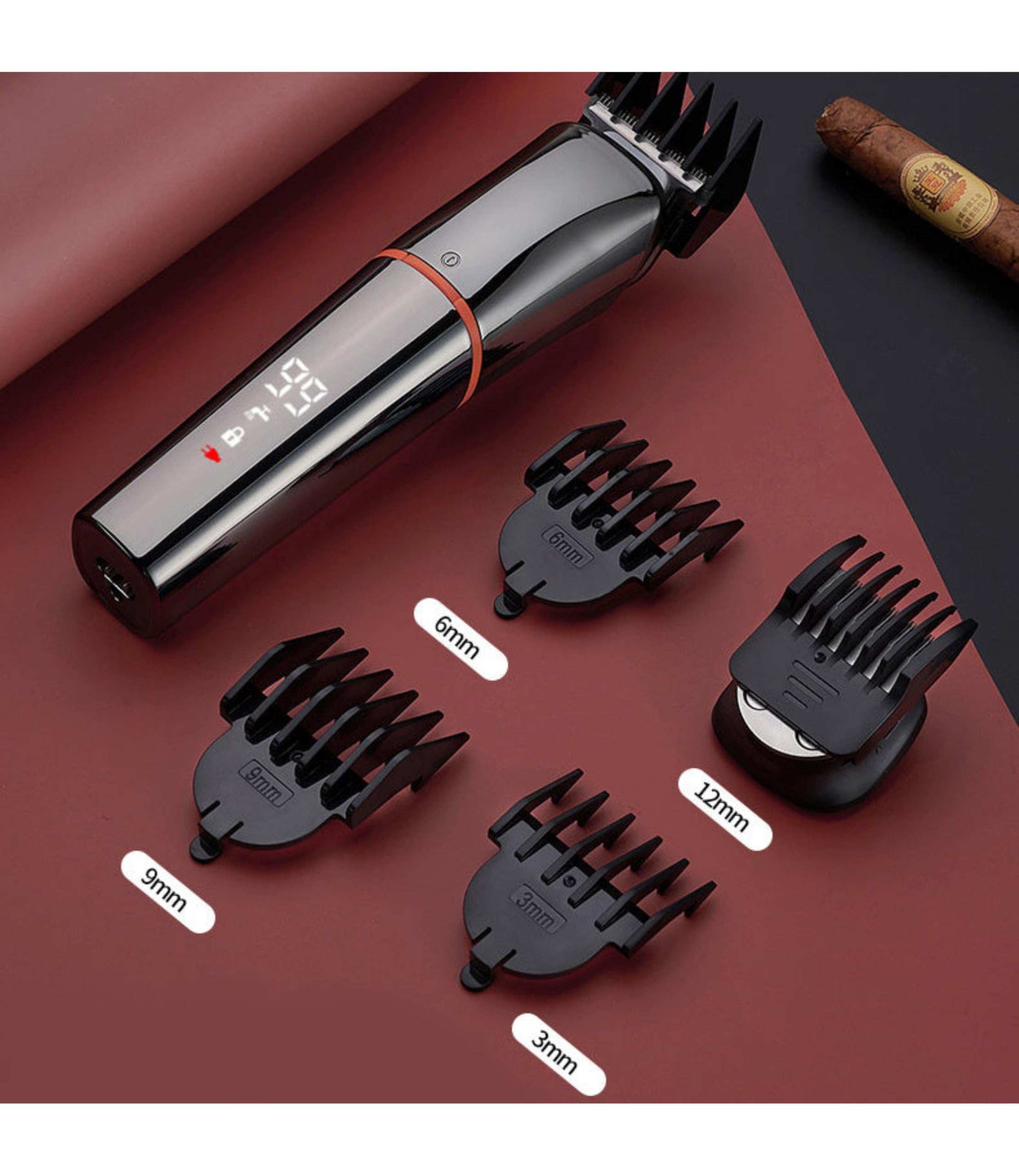 Bartschneider für Herren, Haarschneidemaschine für Körper, Schnurrbart, Nasenhaar, schnurloser Präzisionstrimmer, 6-in-1-Pflegeset, wasserdicht, USB-wiederaufladbar