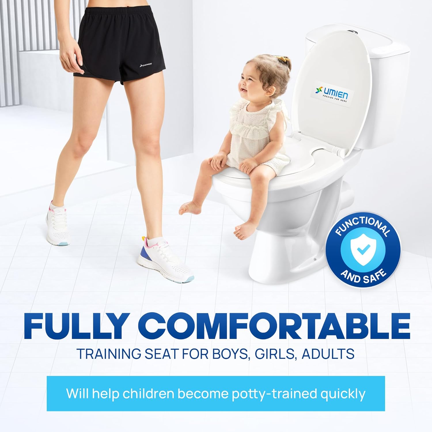 White Round 2-in-1 Potty Training Toilet Seat