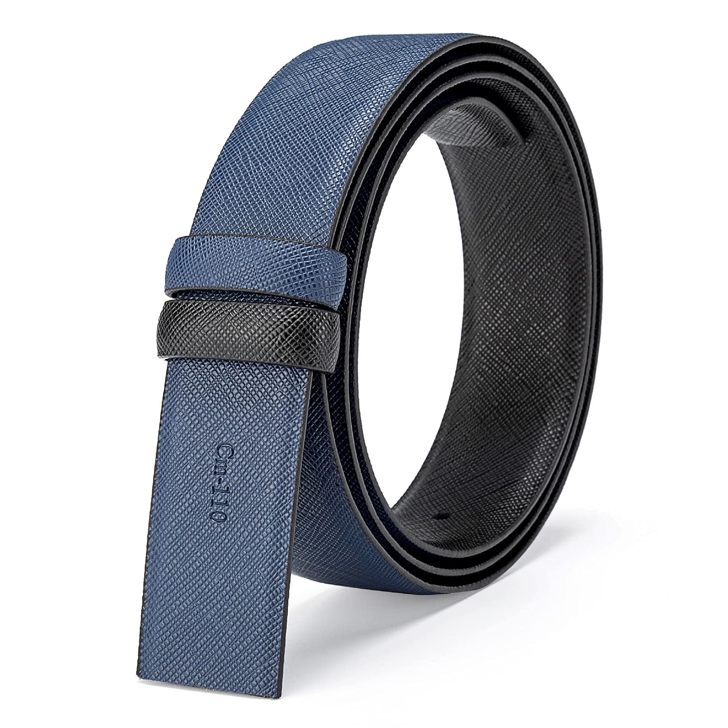 Vatee's Wendegürtel aus echtem Leder ohne Schnalle für Männer/Frauen Ersatzgurtriemen 38mm/34mm/29mm Breit