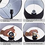Luvkczc Table Lamps Set of 2, 22" Tall Touch Bedside Lamps with USB C+A Charging Ports, Dimmable Nightstand Lamp with Premium Fabric Lampshade for Bedroom, Living Room