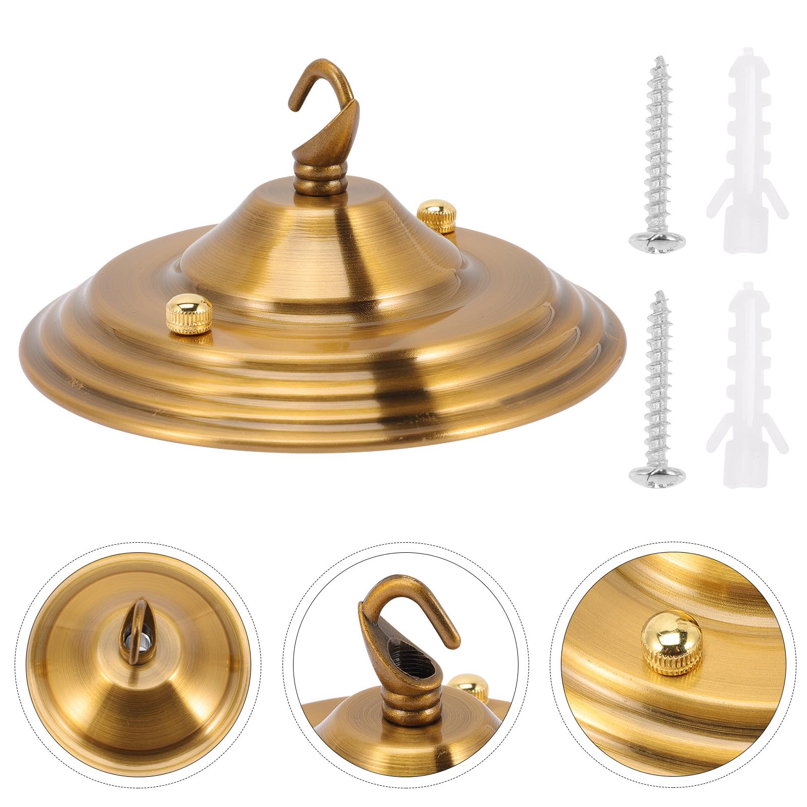Kronleuchter Baldachin Gold aus Eisen mit 90mm Lochabstand