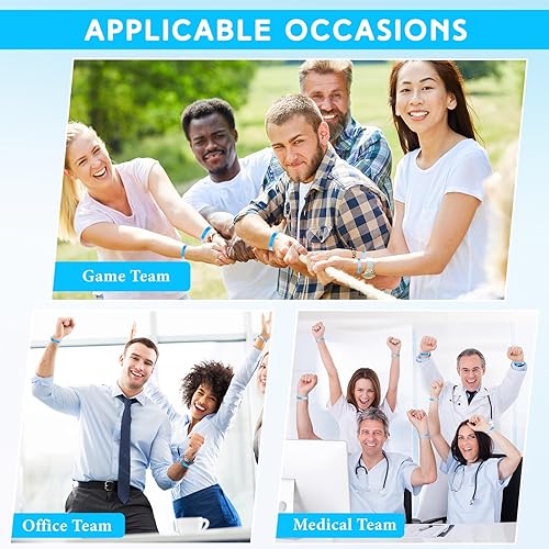 Vista 76 de Liliful 100 pulseras de goma de silicona para mujeres y hombres (verde)