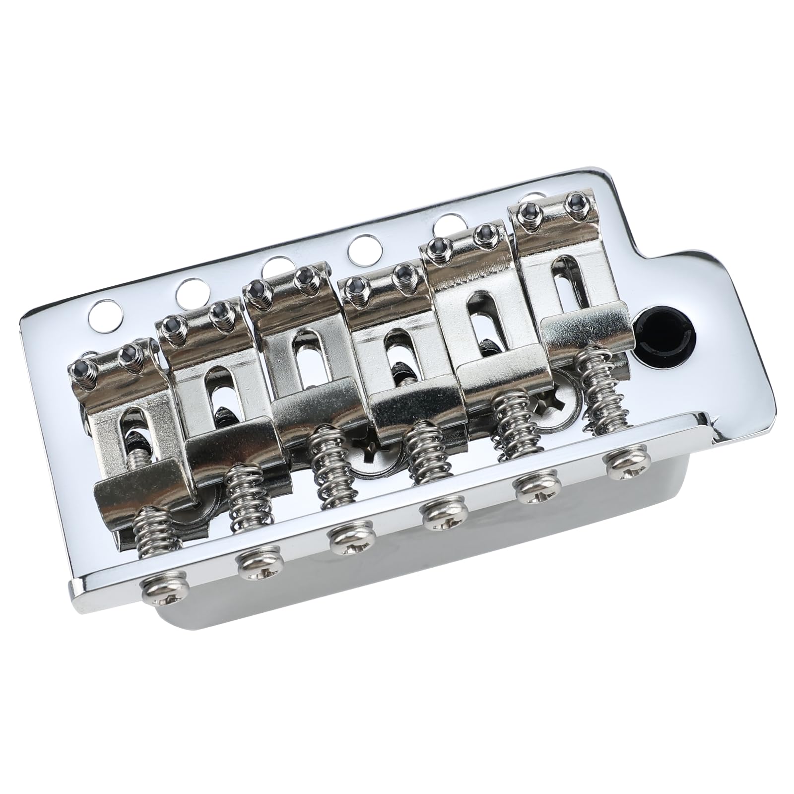 Puente de guitarra eléctrica de 10,5 mm, cromado, puente de trémolo de 6 puntos, acero inoxidable, placa de aleación de zinc, compatible con piezas de repuesto de guitarra eléctrica Stratocaster