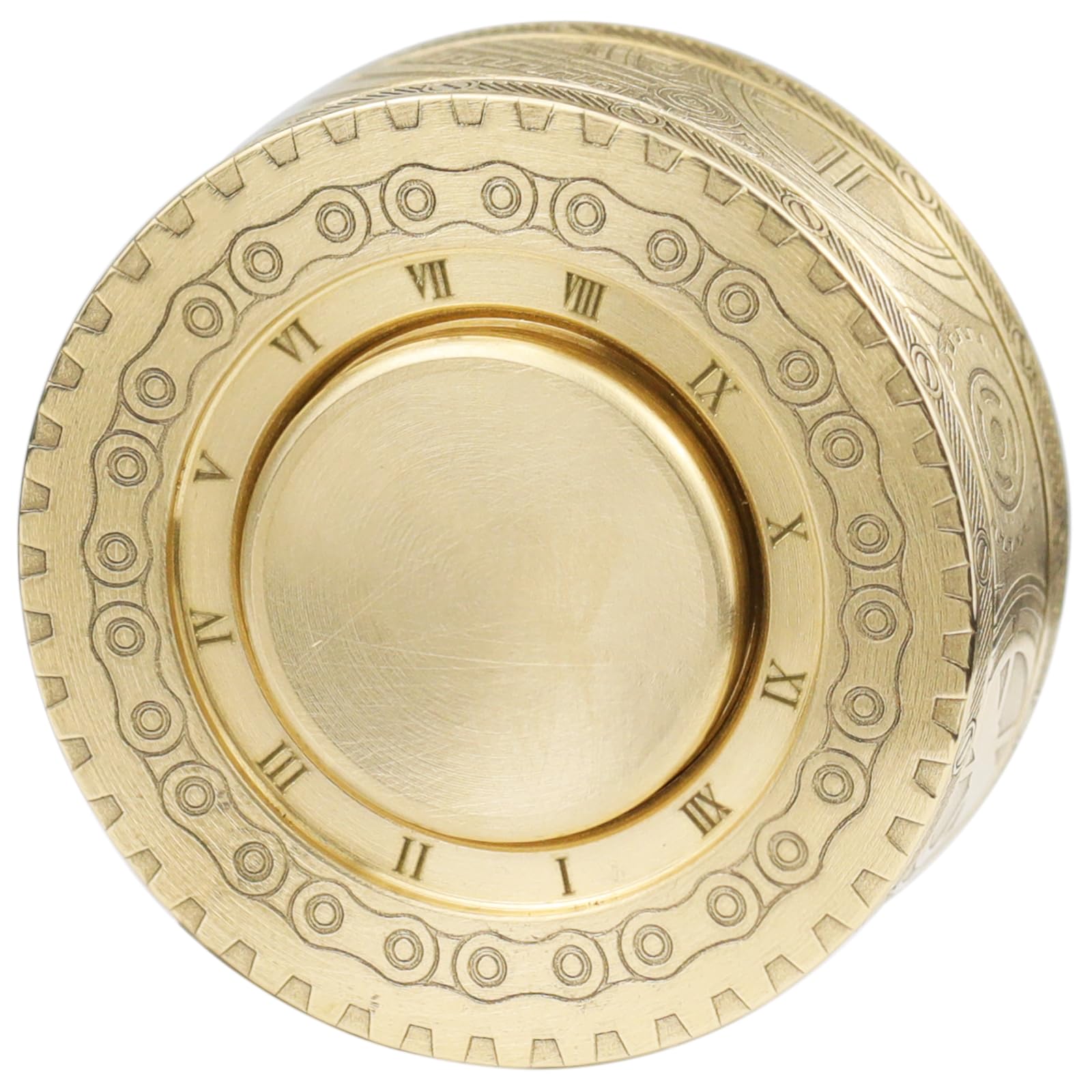 FREELOVE Metal Magnetic Paragraph Slider Fidget Spinner Toys for Adults, Mini Small Magnet Fidget Ring, Heavy Brass Haptic Block, Premium Silent Bearing (Punk)