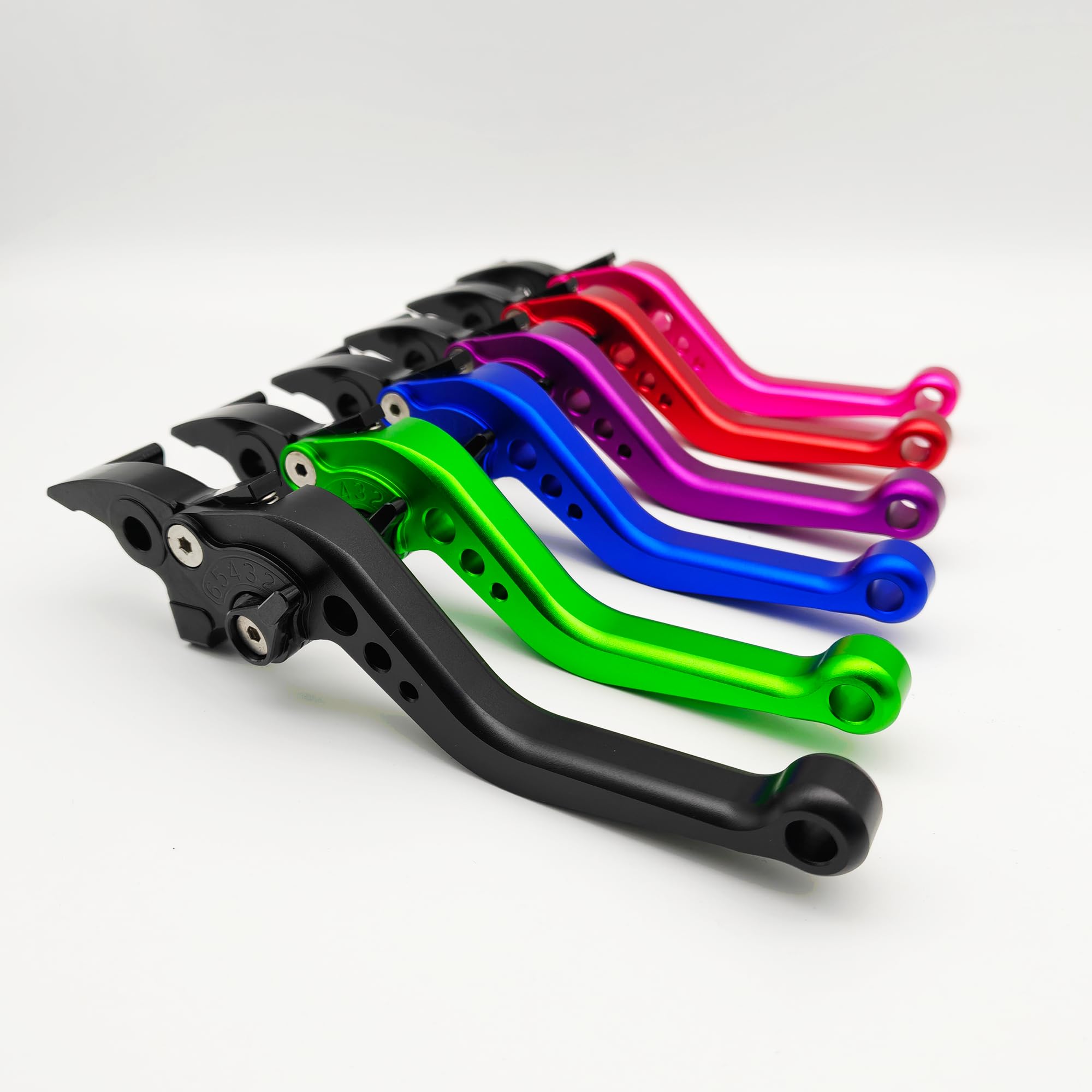 Compatibile con Duke 125 200 250 390 RC125 RC200 RC390 Leva freno e frizione in alluminio CNC, estensibili e regolabili, accessori (nero_opaco)