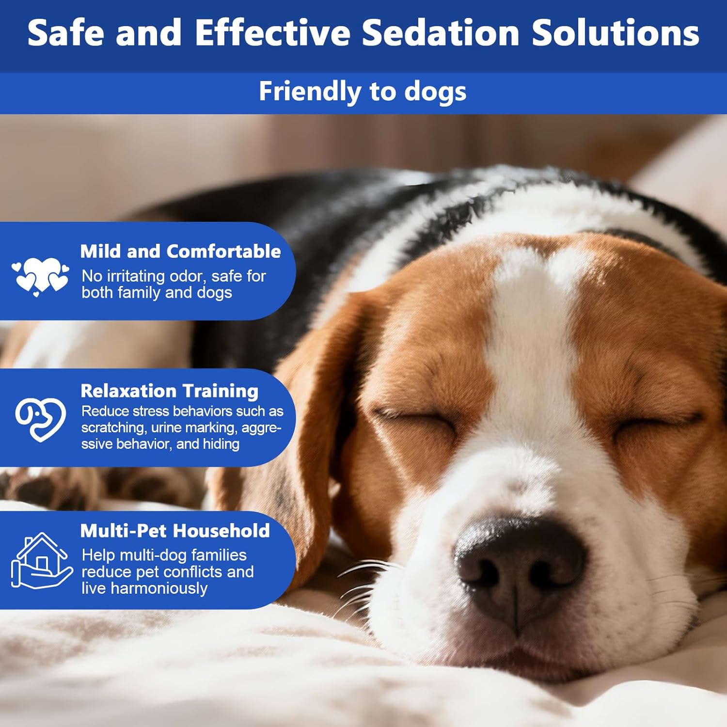 Dog Calming Diffuser - Dog Pheromones Calming Diffuser, Relieves Stress & Anxiety Fighting Scratching Barking, Help Train Dogs To Pee, Dogs Pet Supplies With 1 Plug In+2 Pack 48ml Refill (3in1), N3