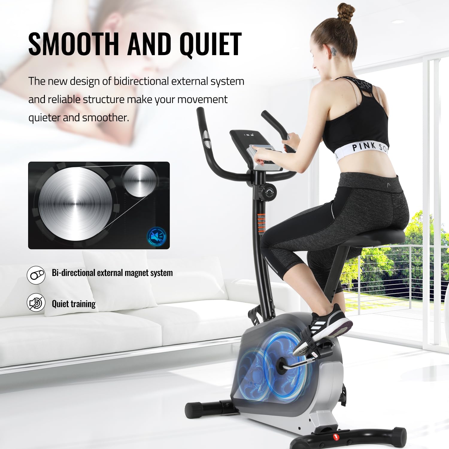 Ellittica Magnetica ISE Per Casa - Crosstrainer 8 Livelli Con Display LCD E Sensore Cardio