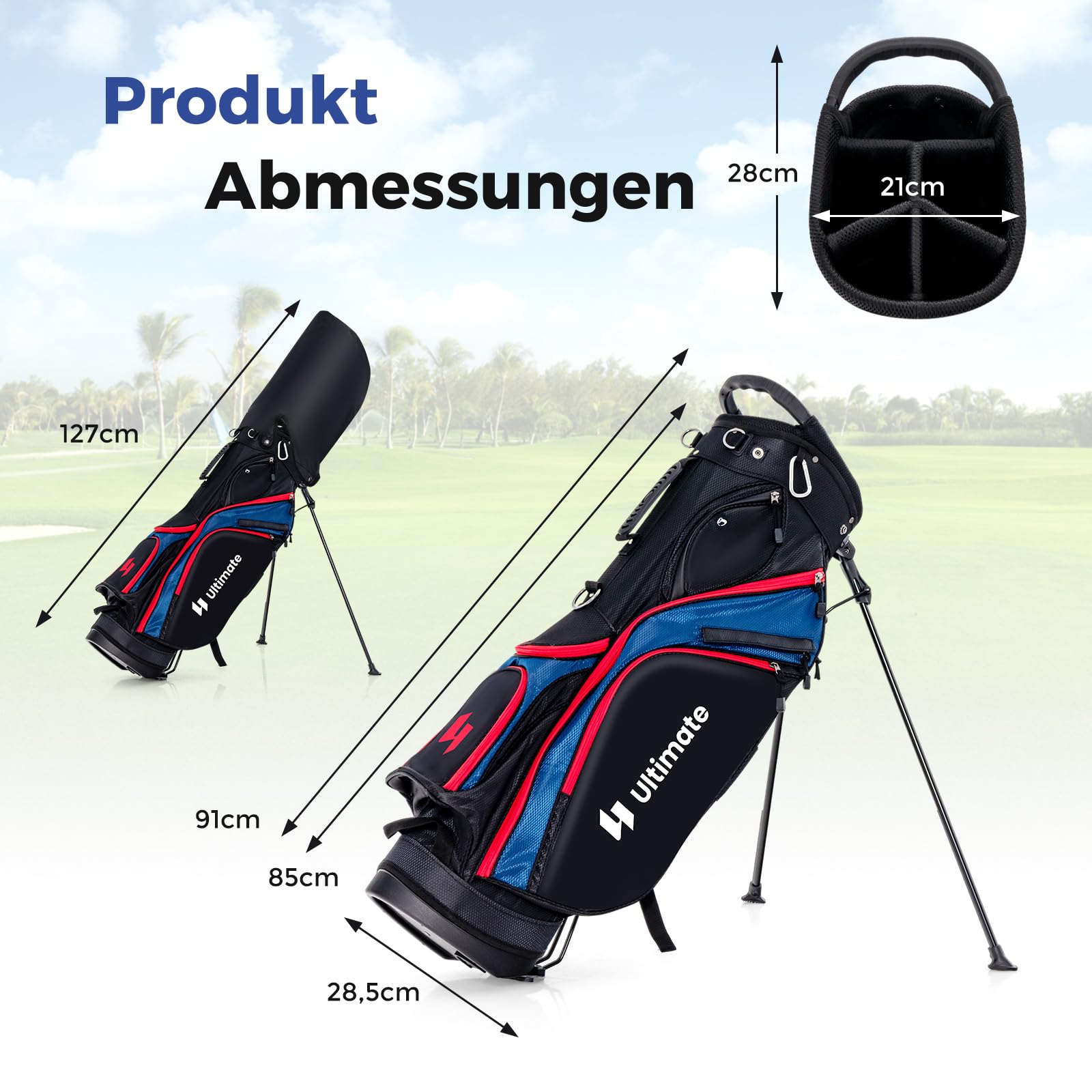 GOPLUS Męski zestaw kijów golfowych, zestaw do golfa łącznie z 460CC #1 Driver, #3 Fairway Wood, #5 Hybrid, #5, #6, #7, #8, #9, #S & #P, żelazo, putter, kije golfowe z osłoną przeciwdeszczową, uchwyt