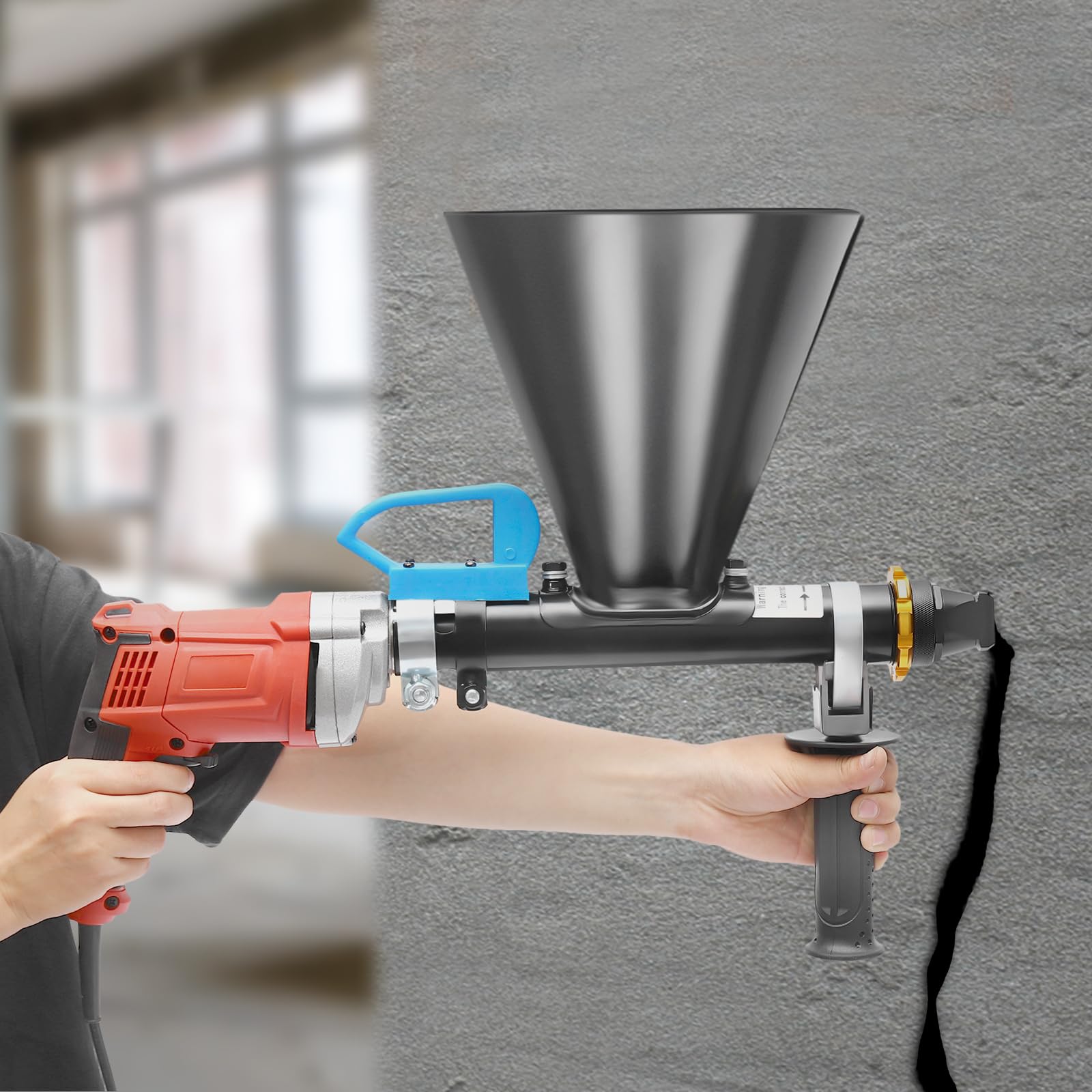 Pistola de lechada de 220 V, prensa de mortero, 700 W, pistola para juntas de cemento, pistola de mortero, bomba de mortero, bomba de mortero, 2 boquillas, accesorios para mortero, jeringa de lechada,