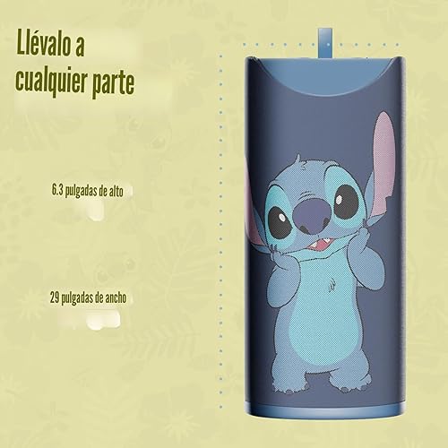 Miniatura 5 de iJoy Disney Lilo and Stitch - Altavoz inalámbrico Bluetooth - Altavoz inalámbrico recargable a prueba de salpicaduras con 3 horas de