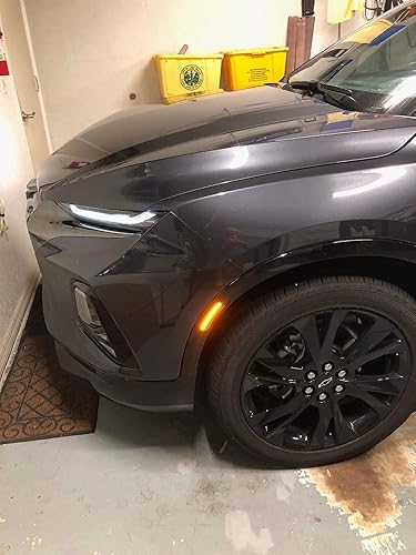 Vista 28 de iJDMTOY Kit de luz de marcador lateral de parachoques LED blanco 27-SMD de lente ahumada compatible con Cadillac ATS 2013-2014, Cadillac XT5 2017