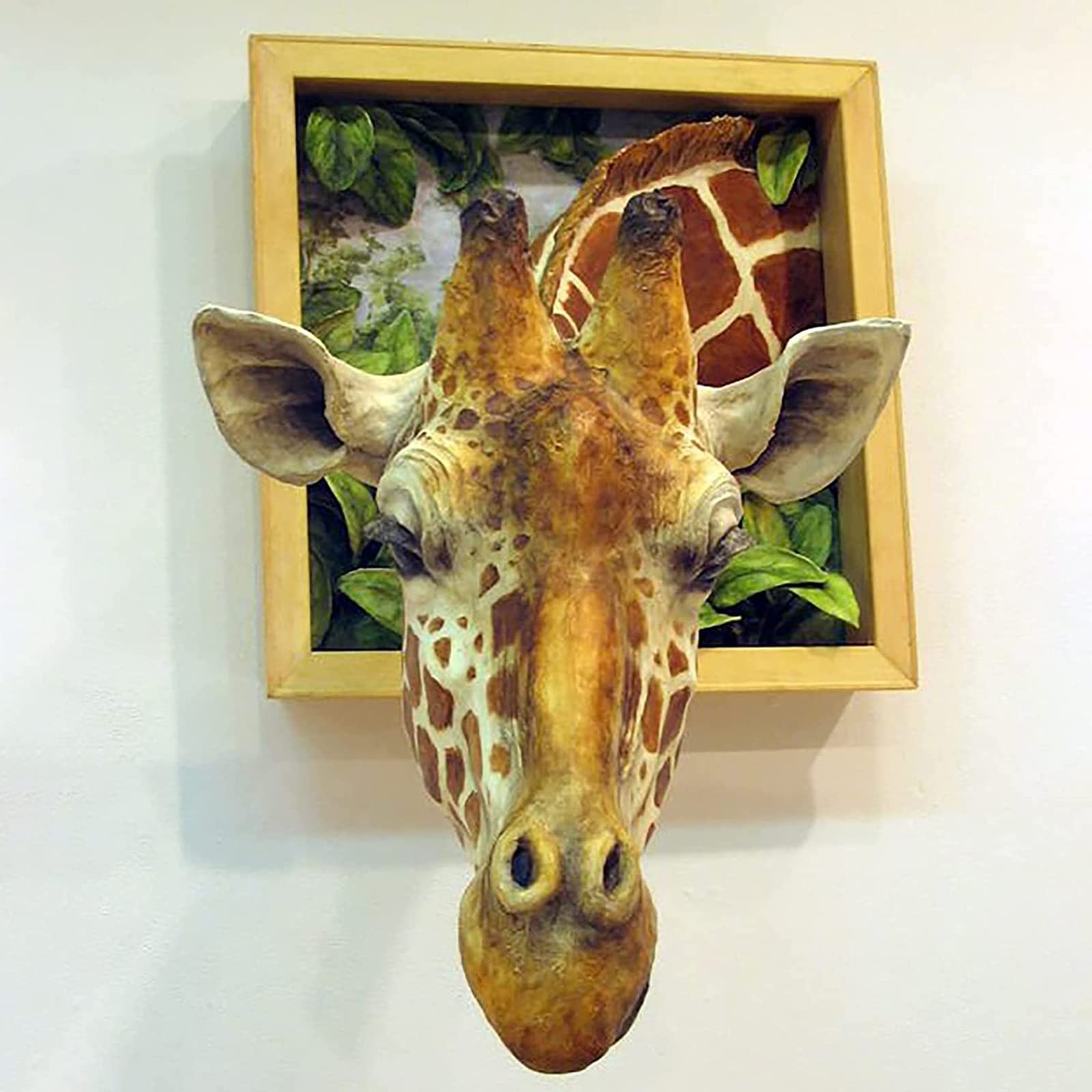 Scarica Testa di giraffa colorata con schizzi d'acquerello PNGs Online