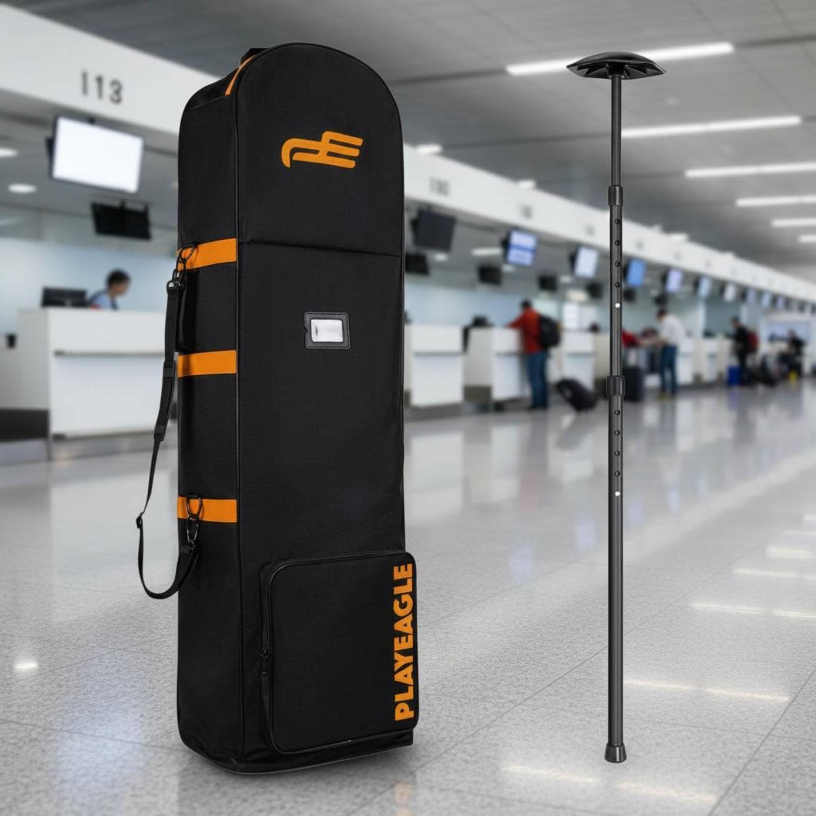 Custodia Golf Equipment Case a Golfisti Che Viaggiano Tessuto Oxford Impermeabile Pieghevole E Dotata di Ruote per, Nero Con Dettagli Rossi, Borsa Da Viaggio Per Mazze Da Golf