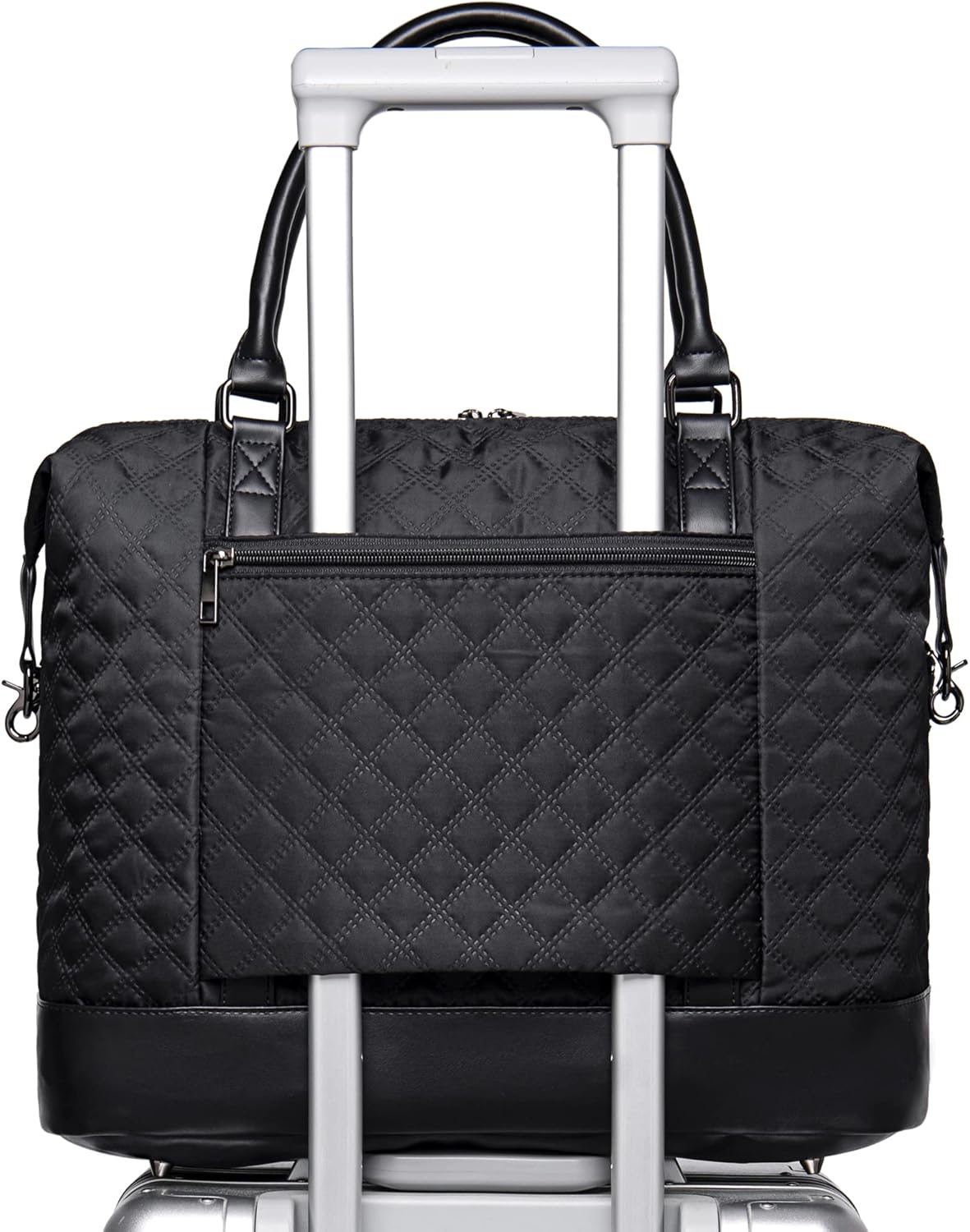 Bluboon Women Ladies Weekender Carry-on Tote Bag Overnight Duffel in Trolley Handle