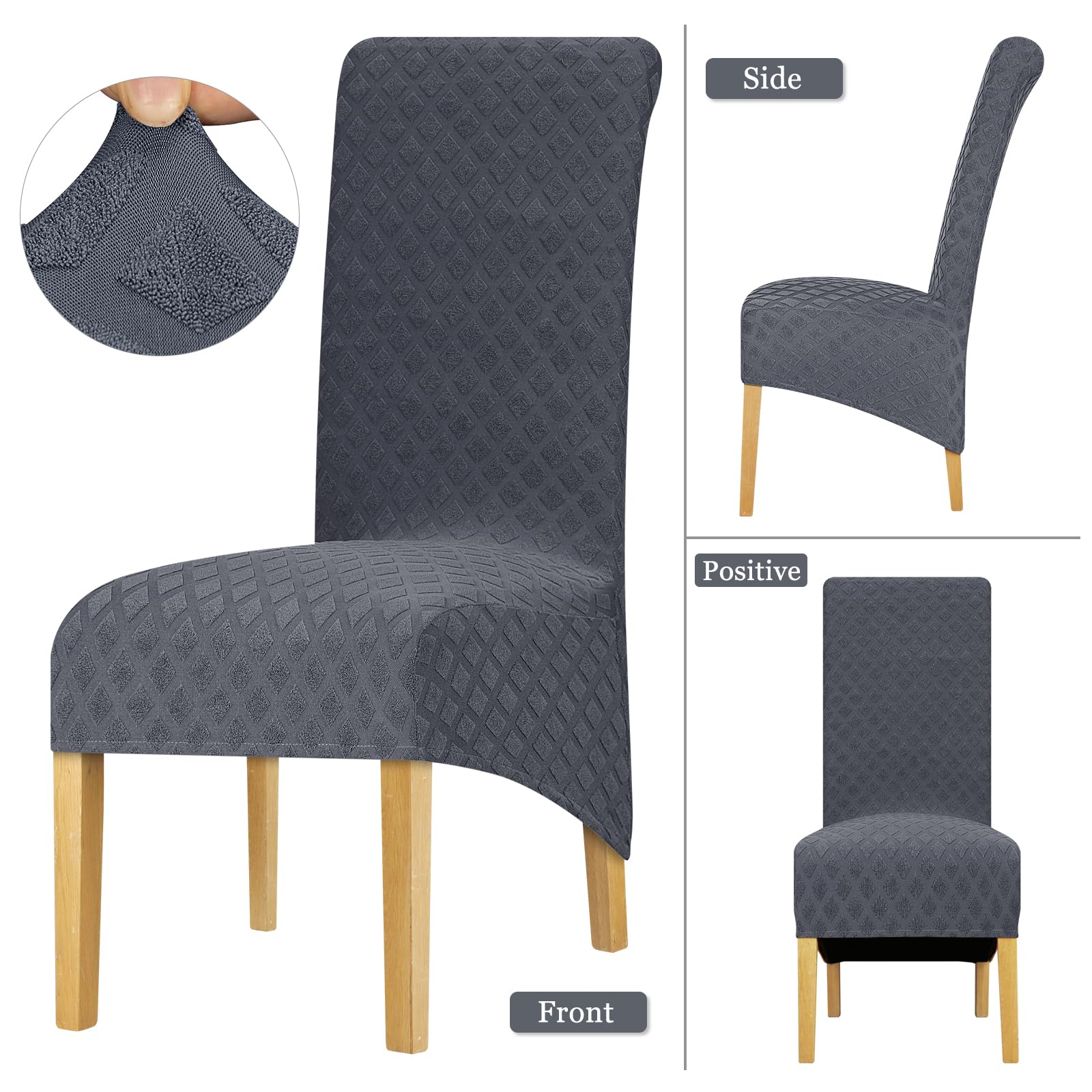 Leorate Hight Back Dining Chair Covers - Image 4
