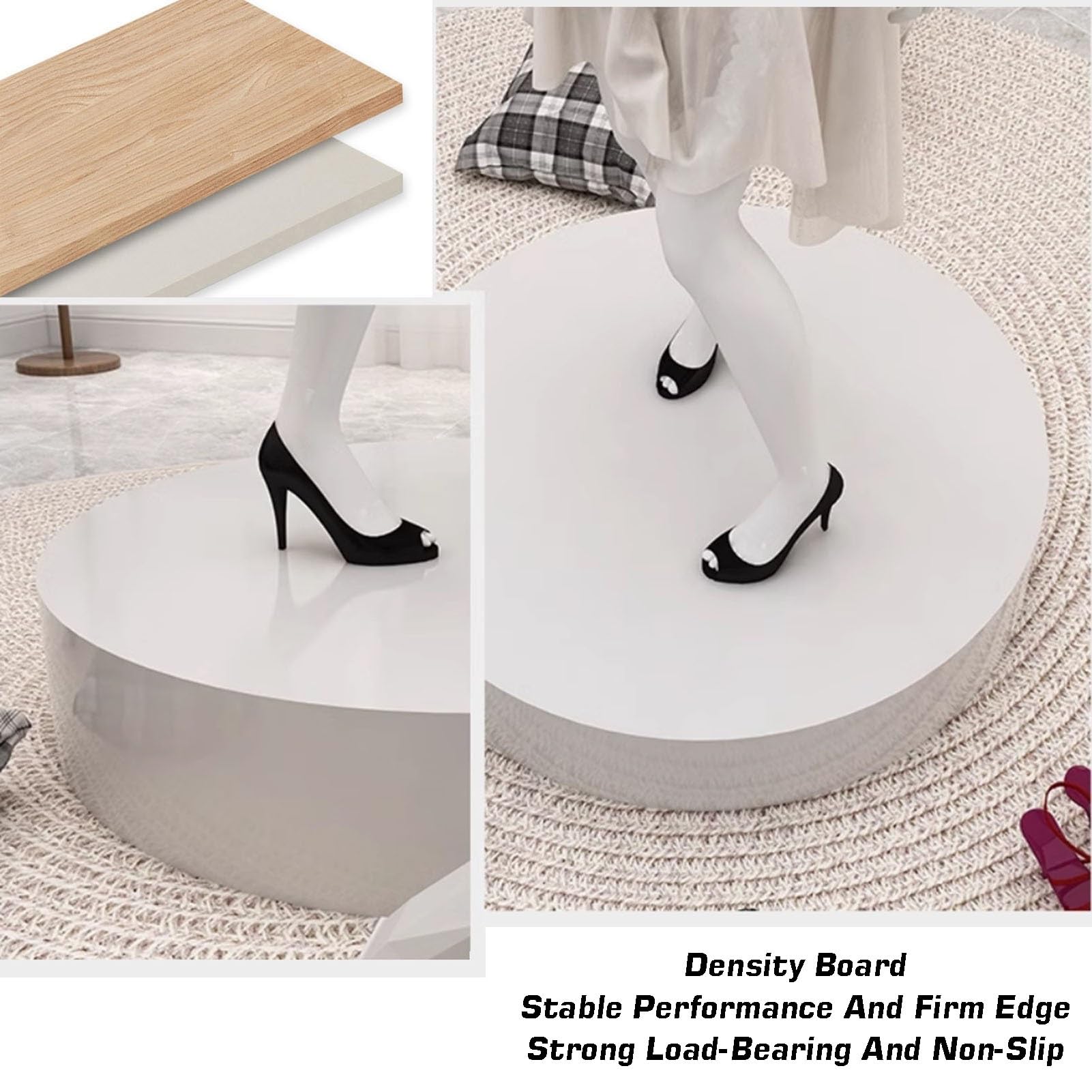 Supporto a piedistallo rotondo bianco, 40 x 20 cm, per negozi di abiti da sposa, negozi di abbigliamento e boutique, capacità 200 kg, base rialzata per vetrine.
