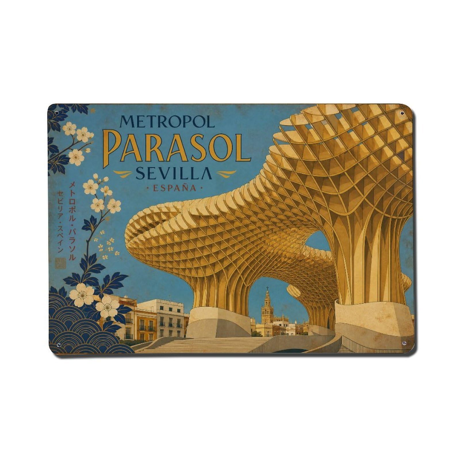 Metal Tin Sign Vintage Travel Spain