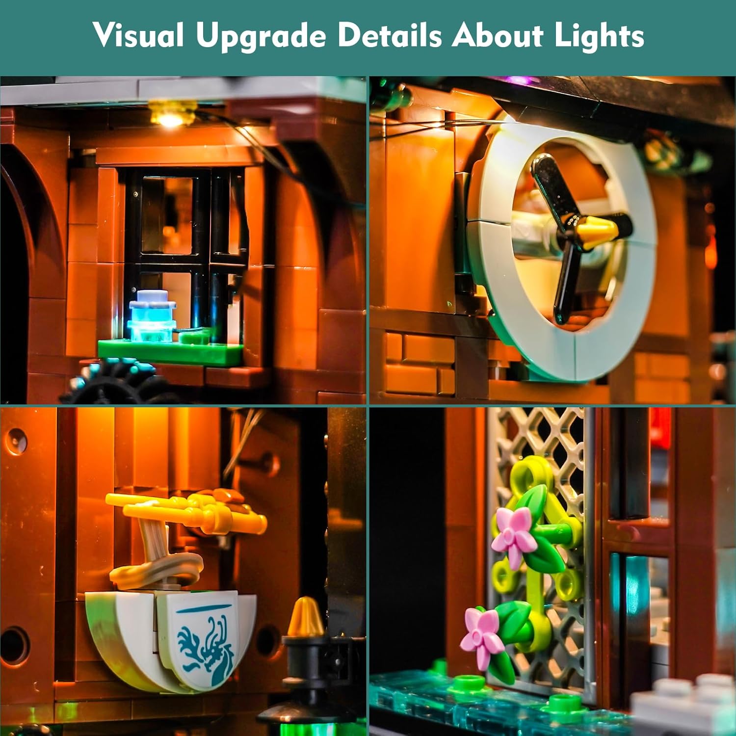 Light kit Compatible with Lego 71837 NINJAGO City Workshops - No Model Only Light, LED Lighting Accessories Compatible with Lego Bubble Ninja City Workshop 71837 Set (RC Version)