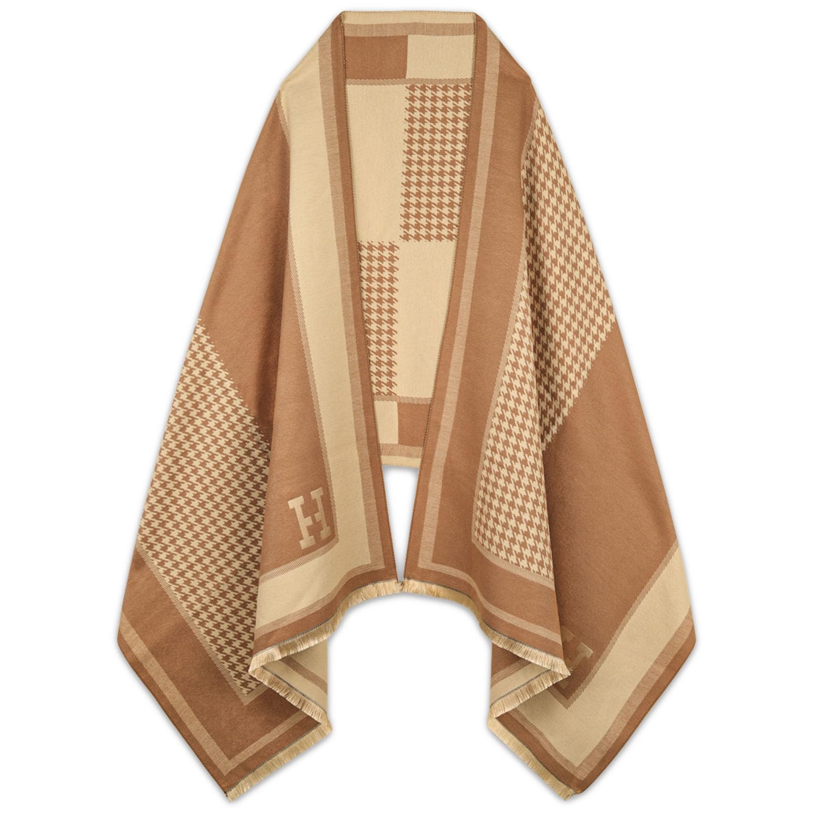 EXTREE Scarfs for Women Pashmina Silky Shawl Wrap for Evening Dressing Blanket Open Front Poncho Cape