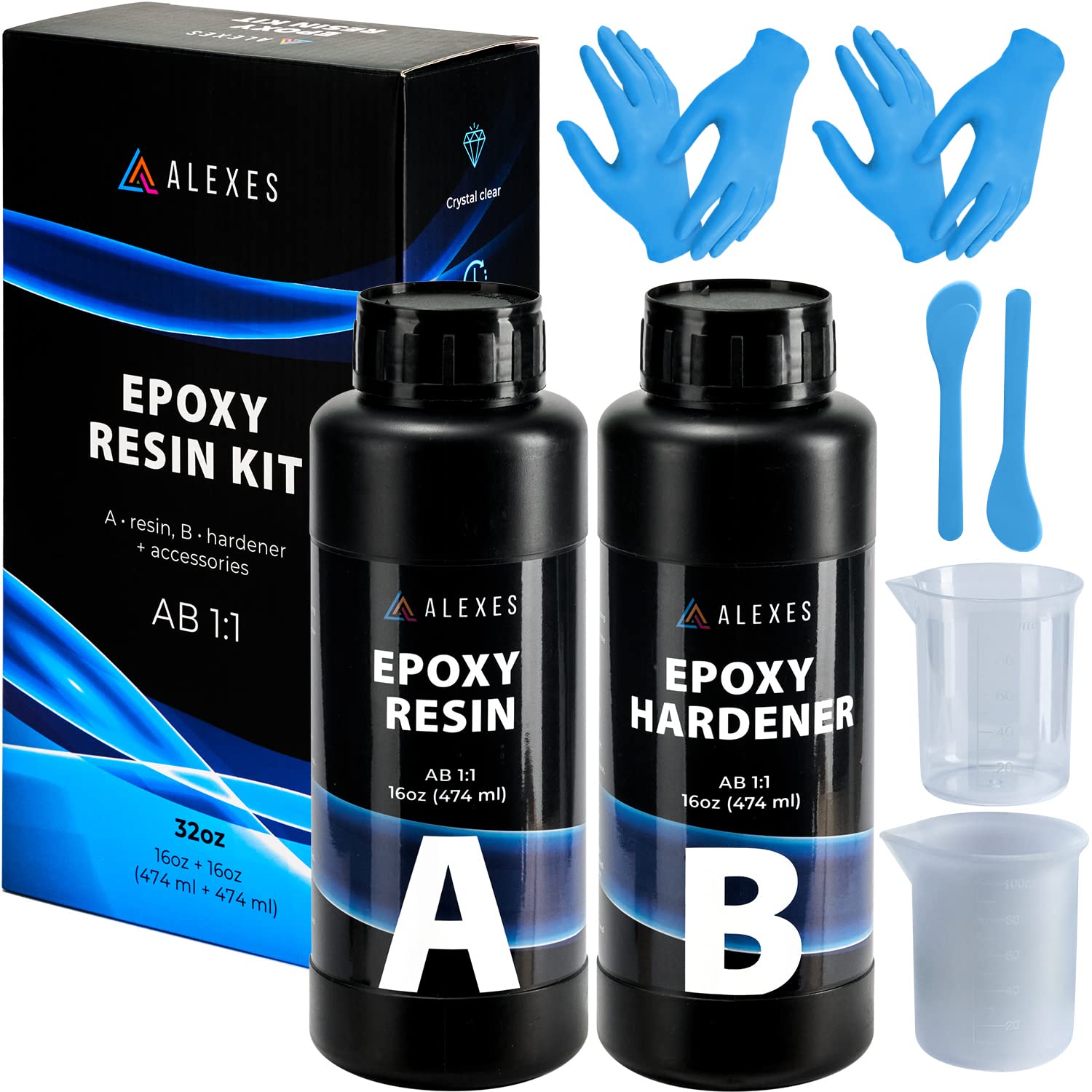 Buy Crystal Clear Epoxy Resin Kit Craft Resin Epoxy Mix Clear