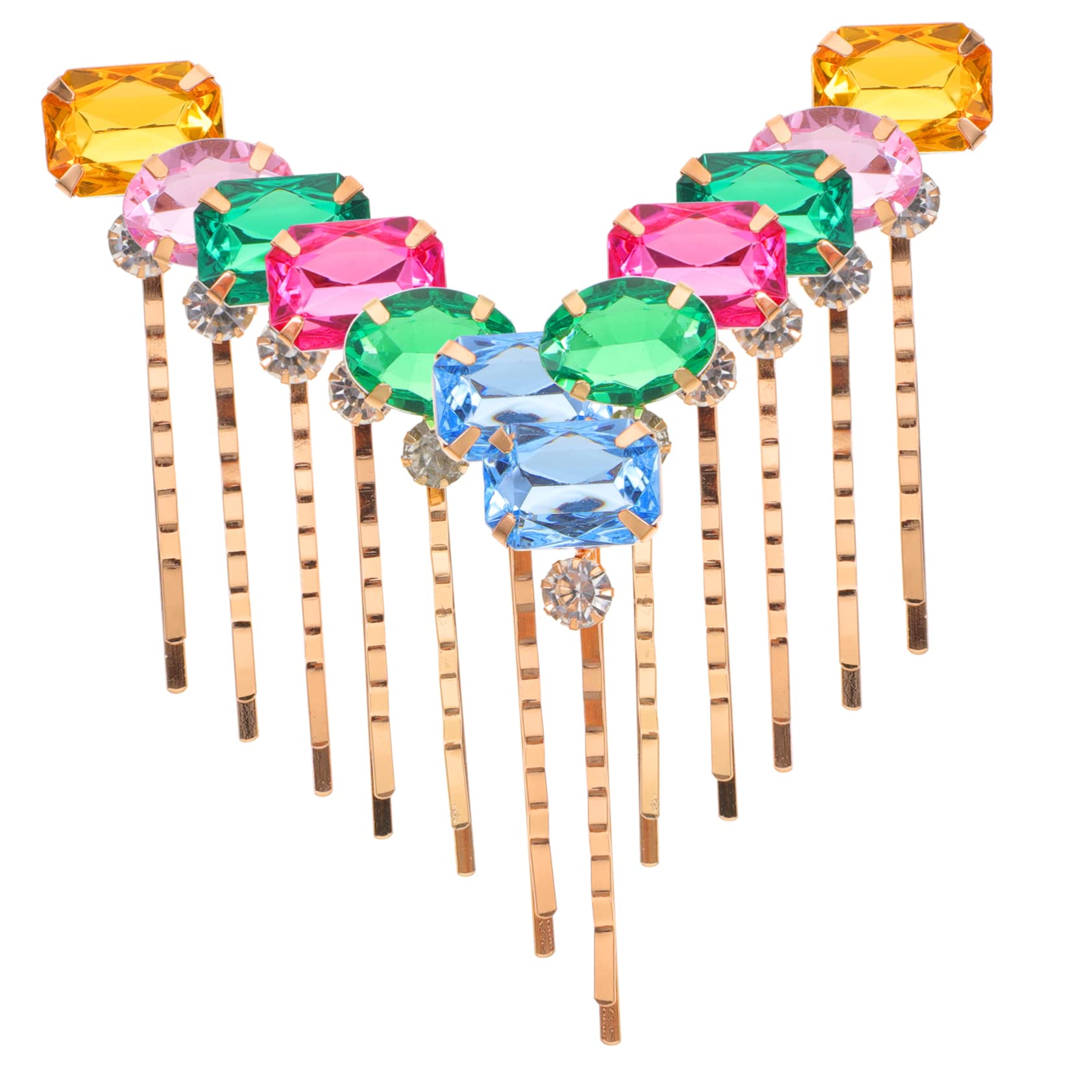 60piezas Horquillas Decorativas De Acrílico y Rhinestone Para Mujeres Clips De Cabello Brillantes Para Bodas y Eventos Formales