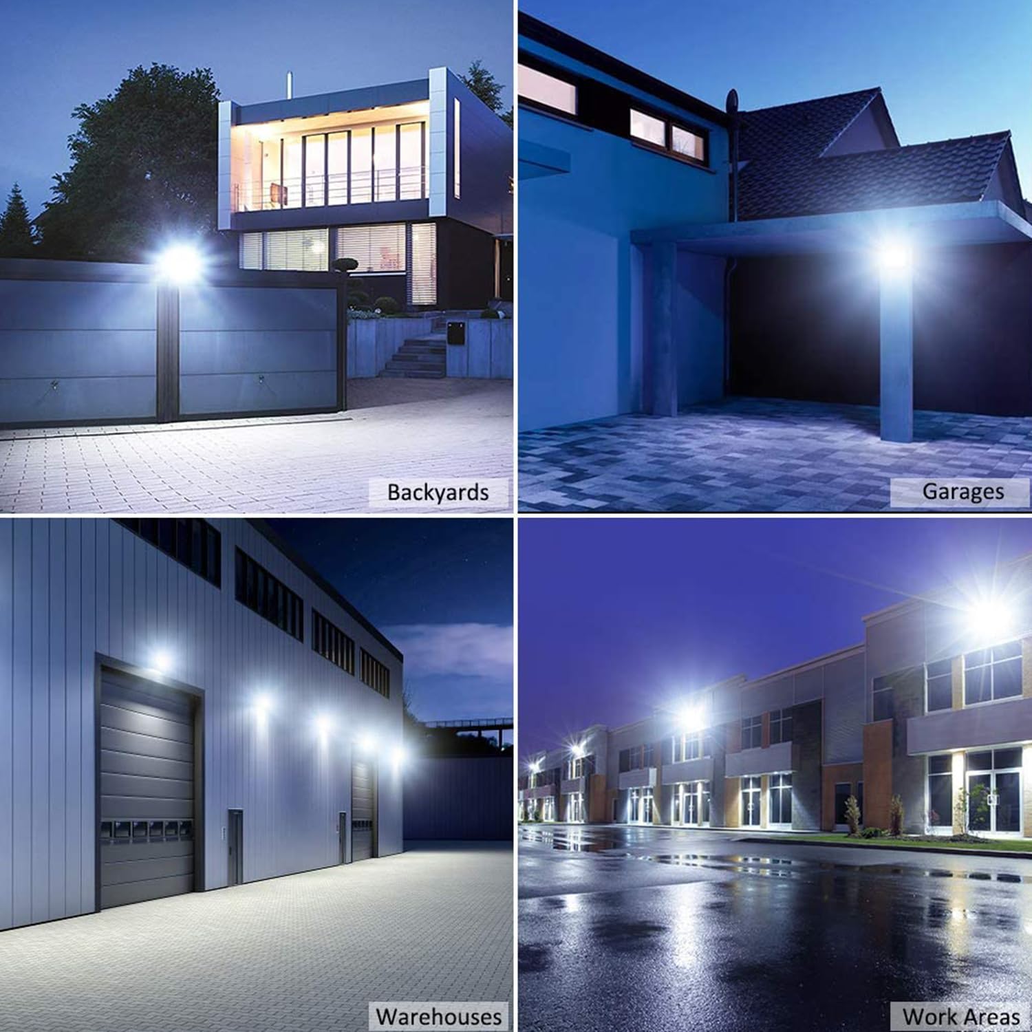 LED Strahler Außen Scheinwerfer, 10er 20W LED Strahler 1700lm Flutlicht 6000k Kaltweiß IP66 Wasserdicht Außenstrahler für Sportplatz Rasenflächen Hinterhof Auffahrt Garage Flur Garten