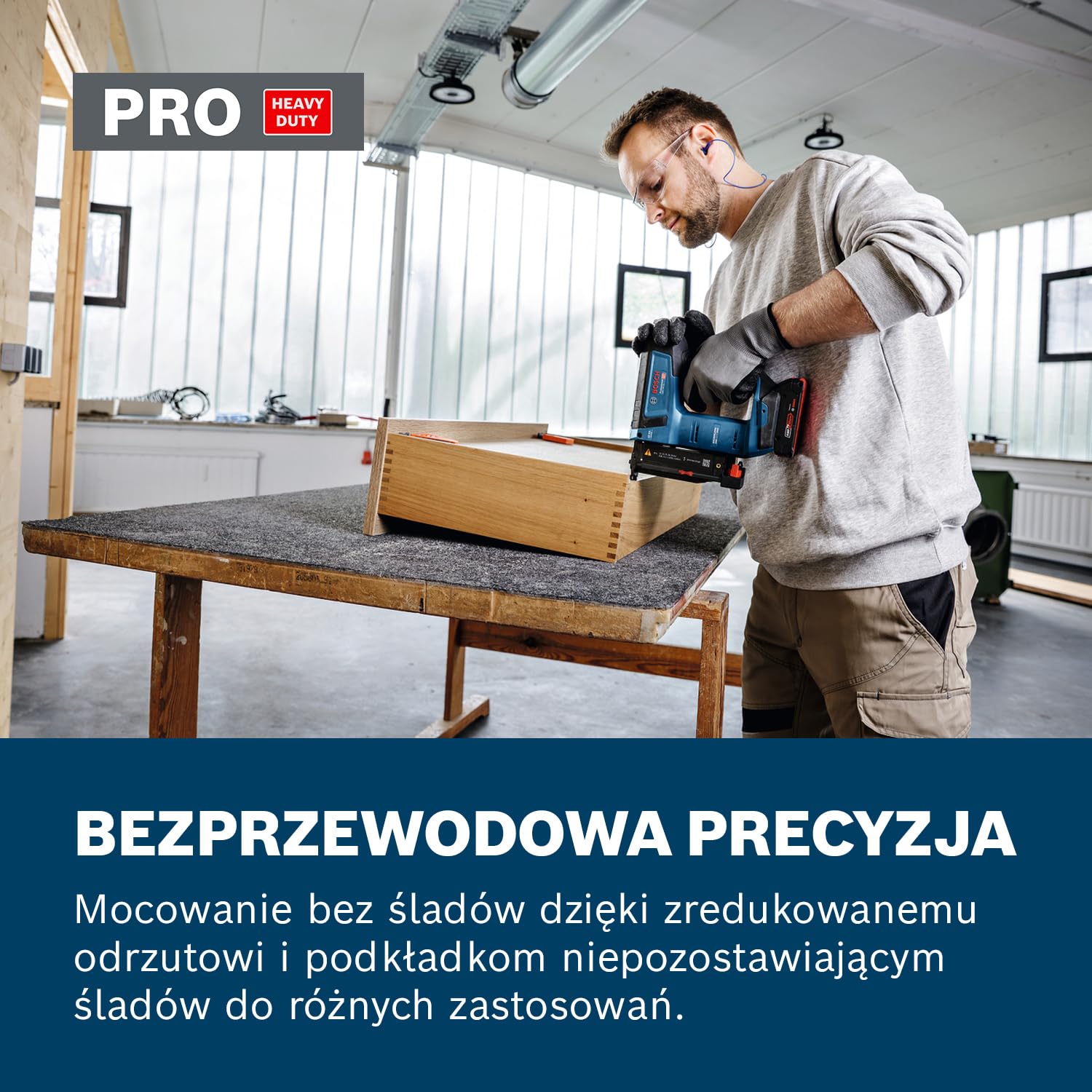Bosch Professional 18V System Akumulatorowa gwoździarka do drewna GNH 18V-35 (minimalny odrzut, silnik bezszczotkowy, zaczep do paska)