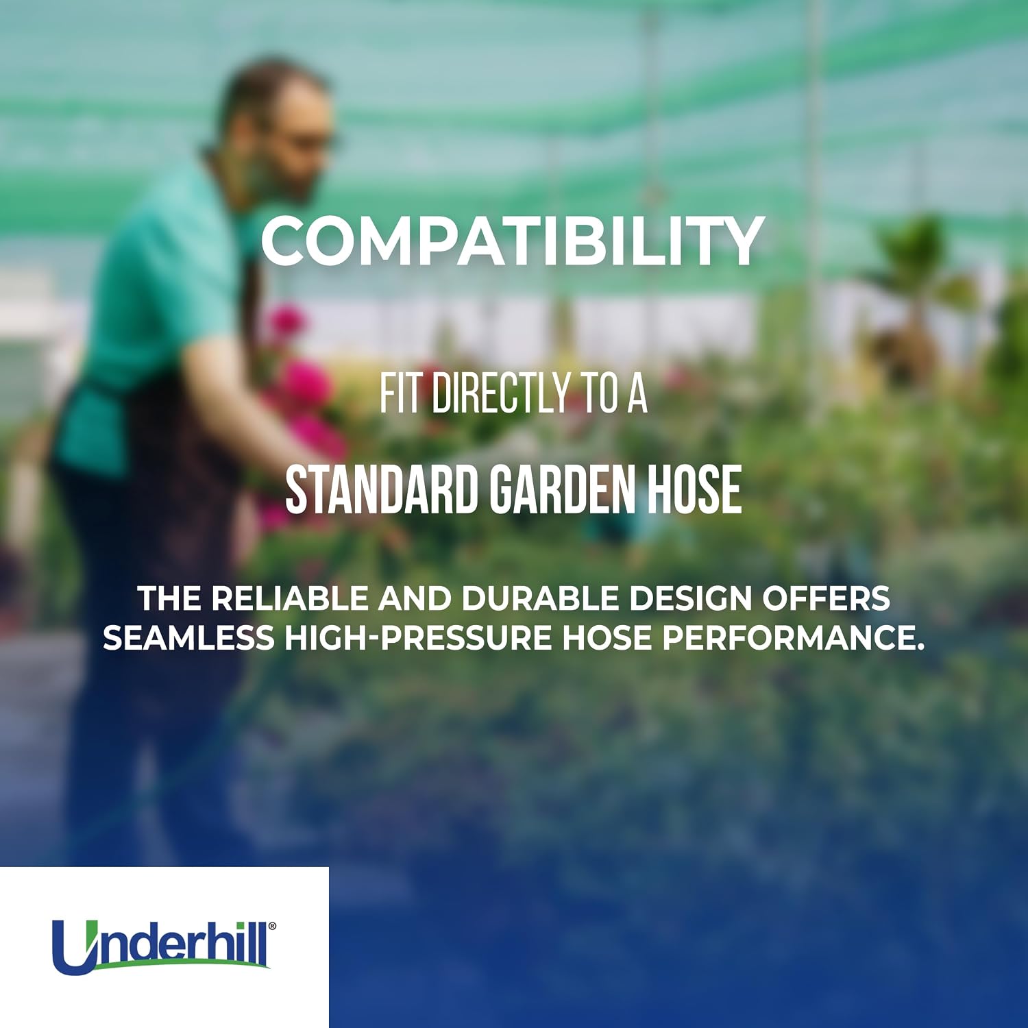 Underhill Precision CoolPro Fog Garden Hose Nozzle Mister with High Flow Control Valve 4-6 GPM 70 PSI, 3/4-Inch by 1-Inch, Heavy-Duty, HN0600CV