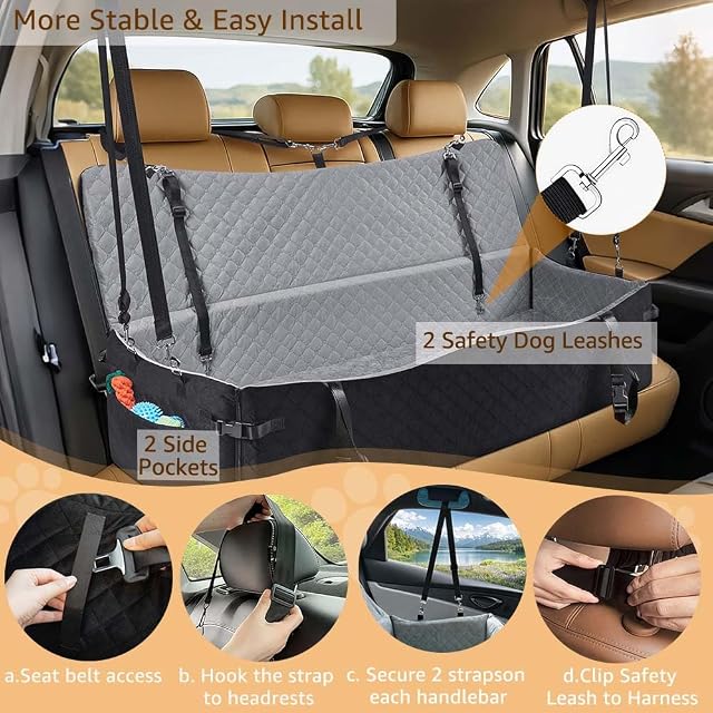 Foto 6 de 8 de unipaws Asiento de coche para perros medianos/grandes de hasta 55 kg